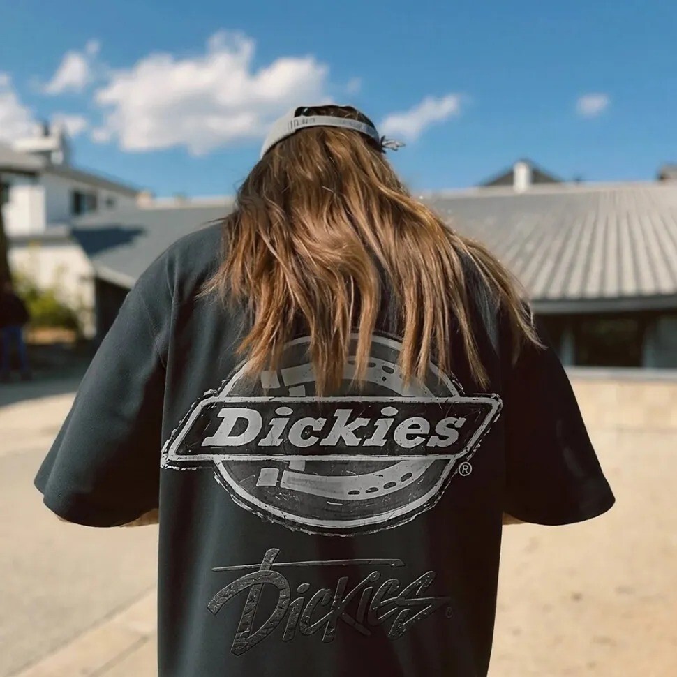 【逢甲FUZZY】DICKIES 手寫雙印花 LOGO 純棉 T恤 上衣 美式復古 男女款