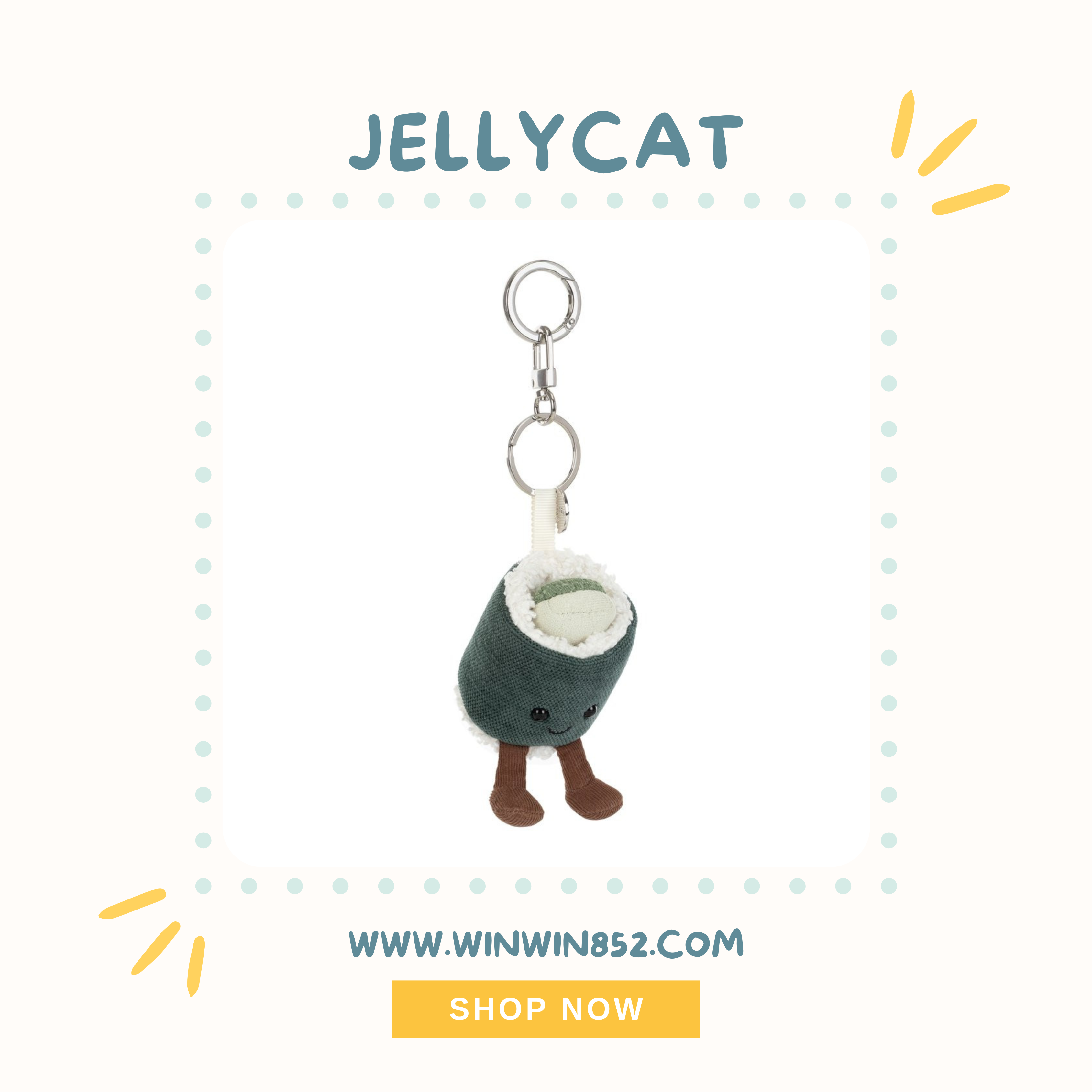 Jellycat Amuseables Hosomaki Bag Charm