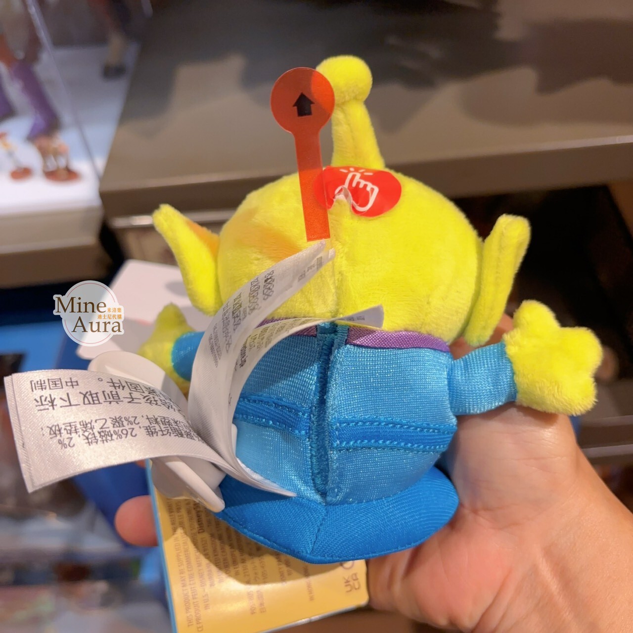 三眼怪 Alien 造型 可發聲設計 磁鐵 坐肩 絨毛 娃娃 公仔 玩具總動員 Toy Story -上海迪士尼樂園