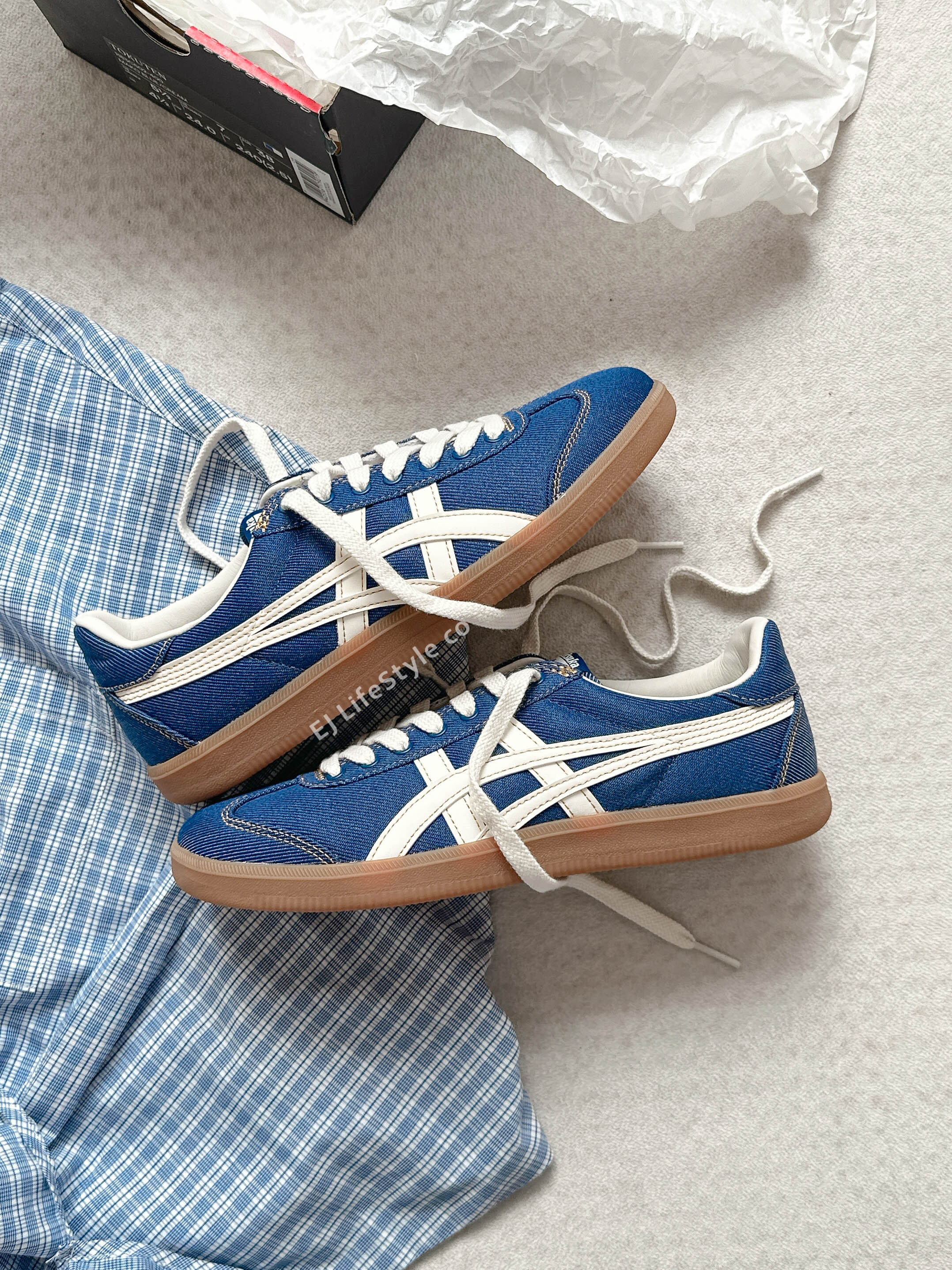Onitsuka Tiger Tokuten 牛仔丹寧 牛仔藍 藍色 外縫線 復古 焦糖底 男女鞋 1183C602-400 / 現+預