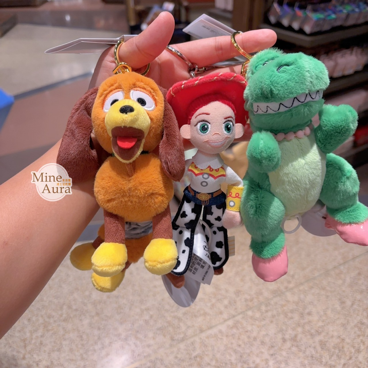 玩具總動員5 彈簧狗 Slinky Dog 絨毛 鑰匙圈 吊飾 玩具總動員 Toy Story -上海迪士尼樂園