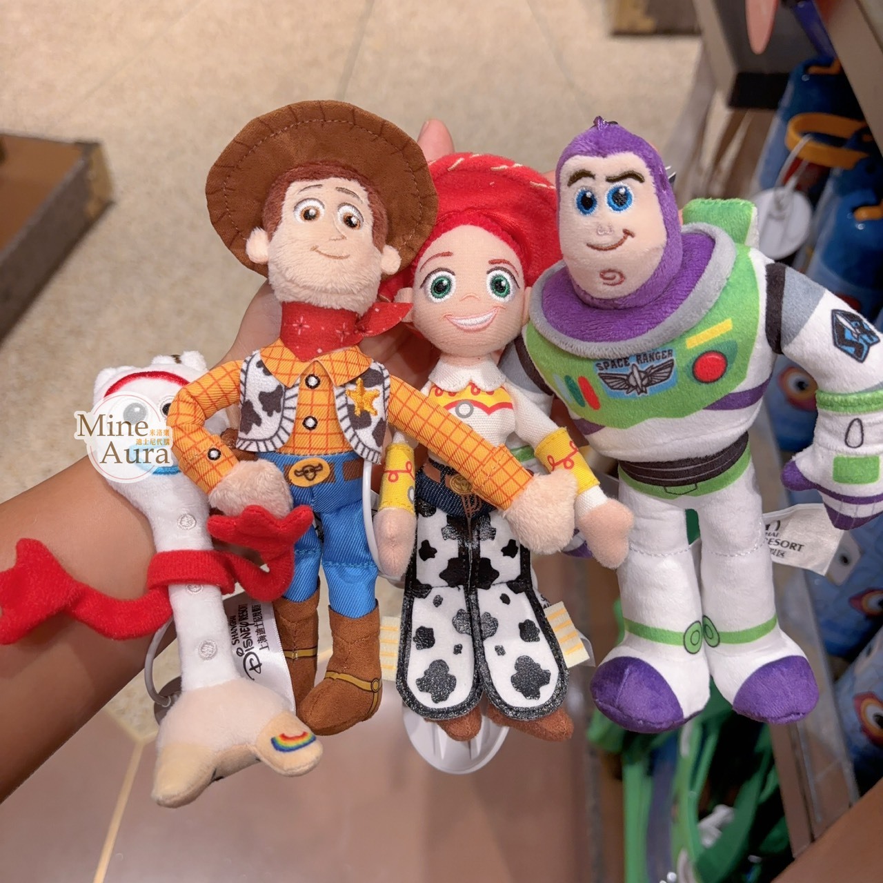 玩具總動員5 胡迪 Woody 絨毛 鑰匙圈 吊飾 玩具總動員 Toy Story -上海迪士尼樂園