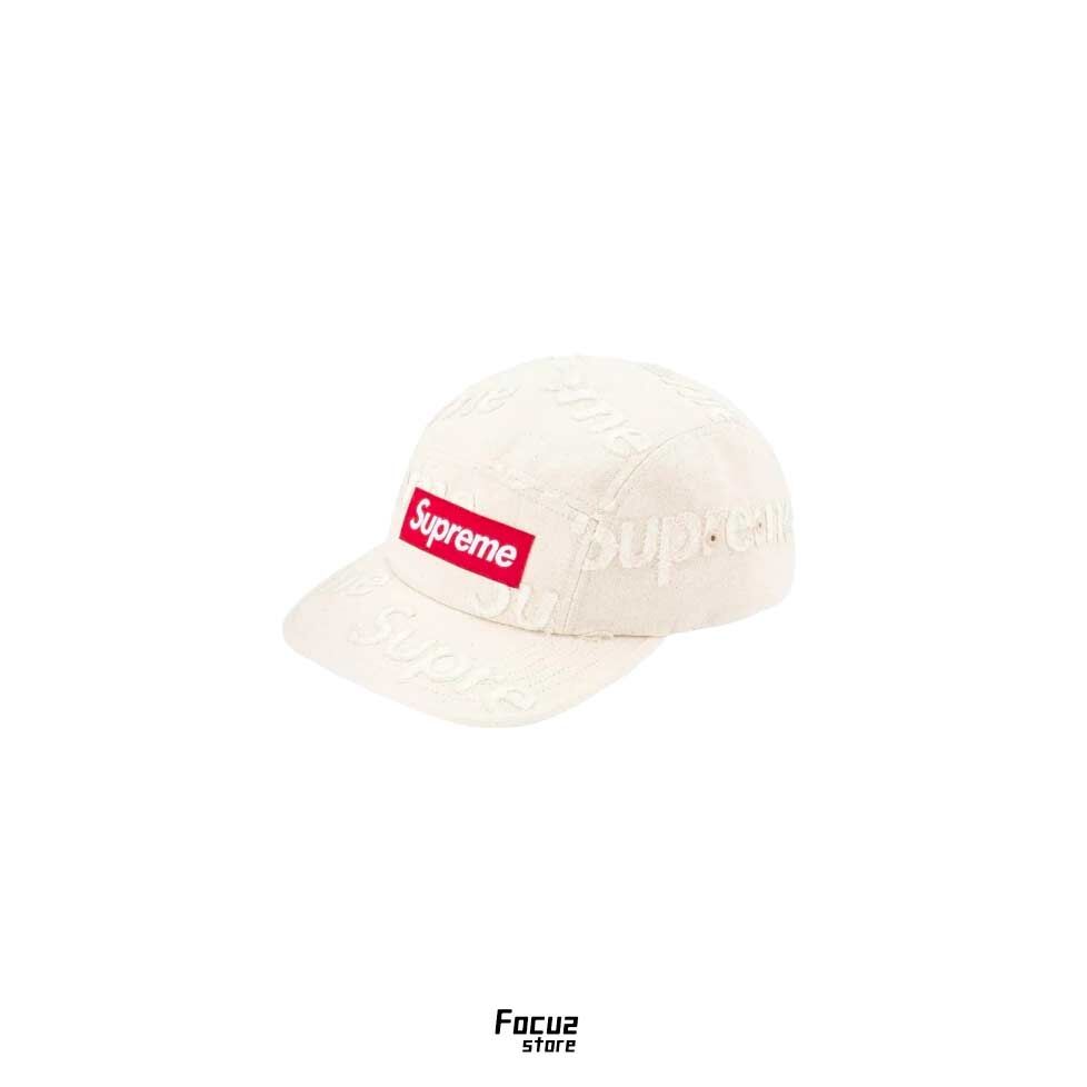 【Focus Store】現貨秒發 Supreme FW24 Laser Denim Camp Cap "Off White" 白色 五分割帽
