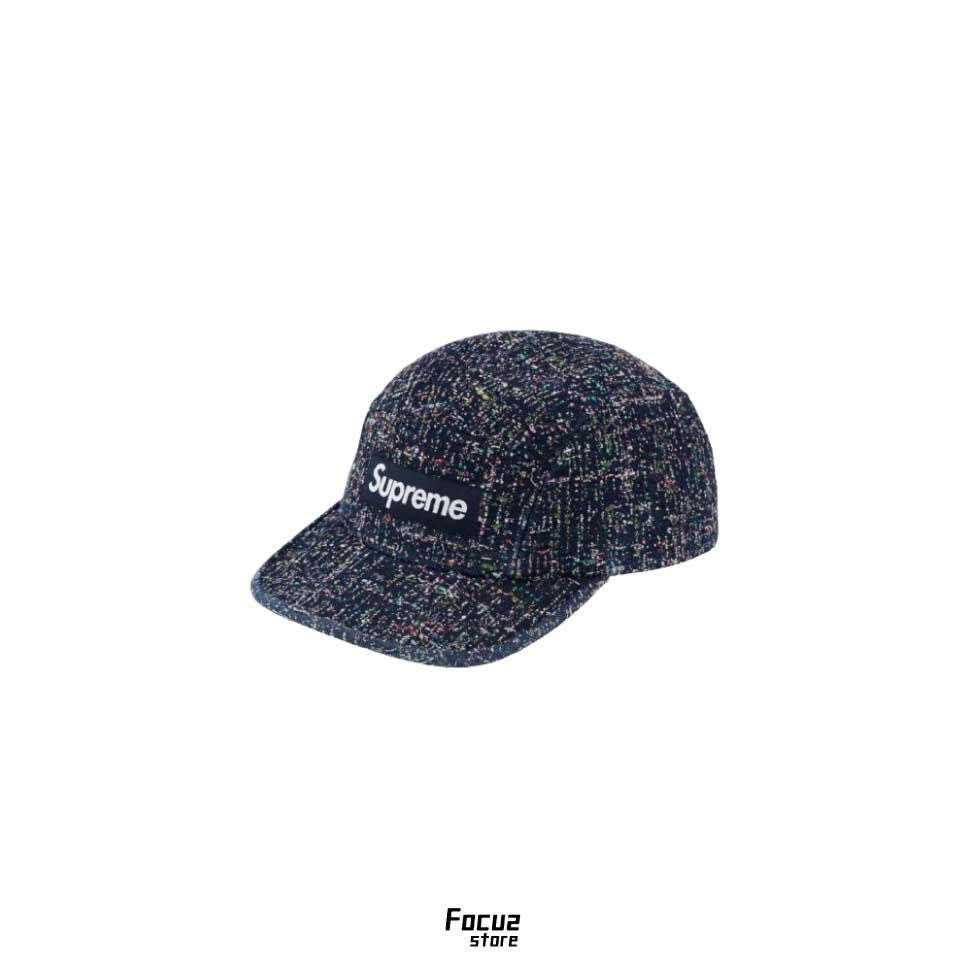 【Focus Store】現貨秒發 Supreme FW25 Denim Boucle Camp Cap "Indigo" 深藍 五分割帽