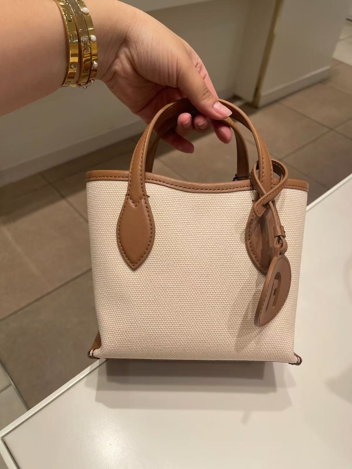 【預購】H0612156 Furla 帆布款小號托特包