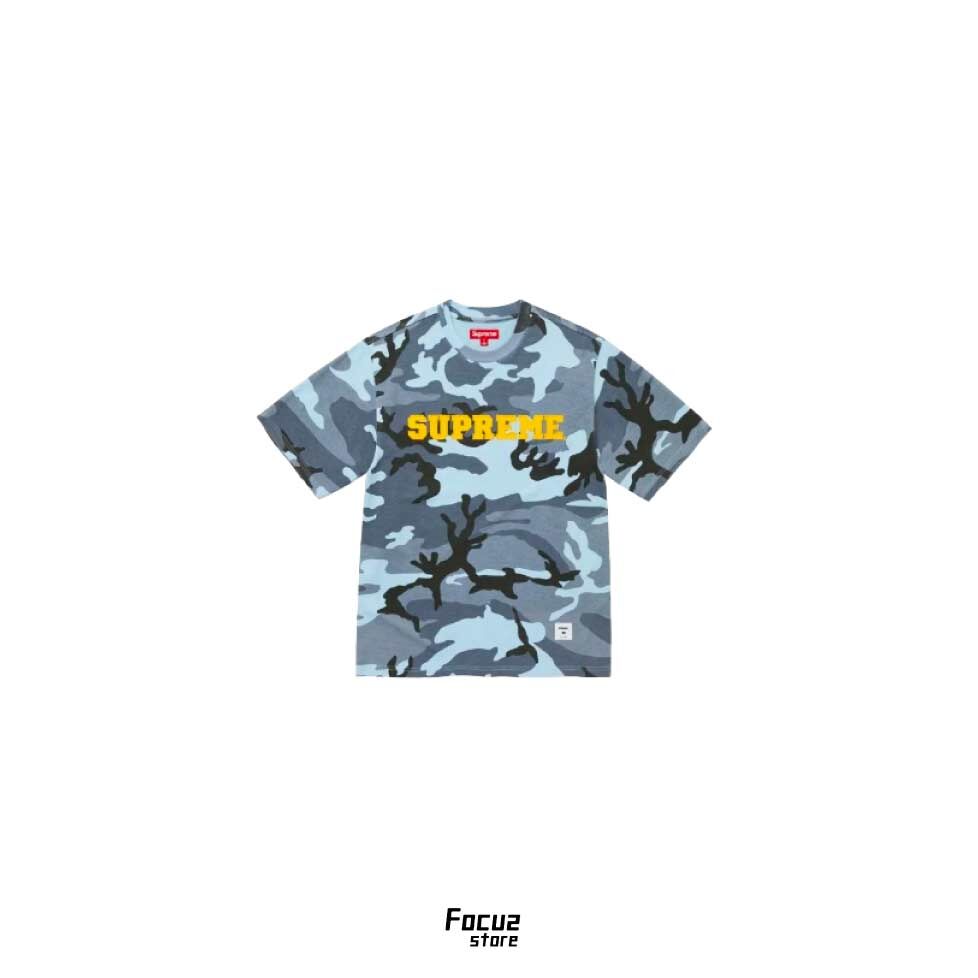 【Focus Store】現貨秒發 Supreme FW25 Collegiate S/S Top "Blue Camo" 藍色迷彩 短袖