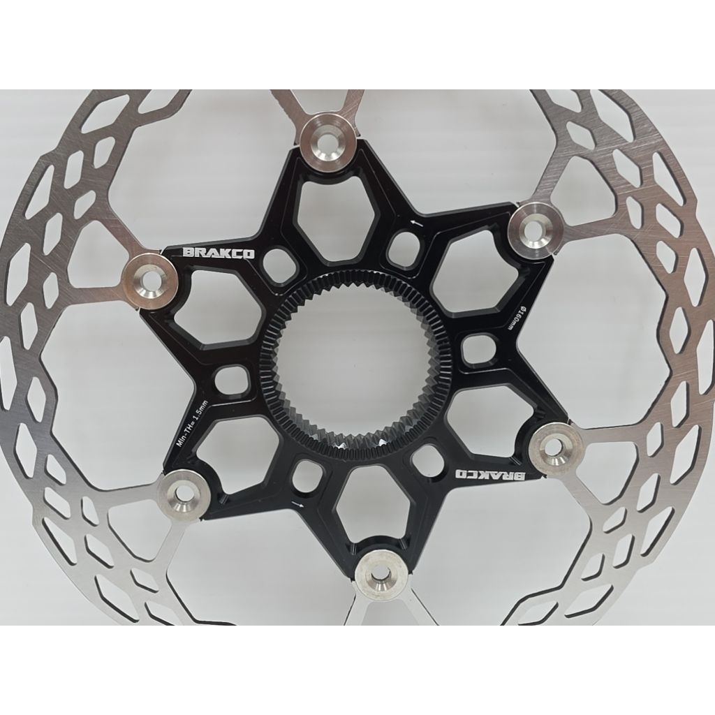 BRAKCO  浮動碟盤  中心鎖入式 160mm約 98g  140mm約 79g