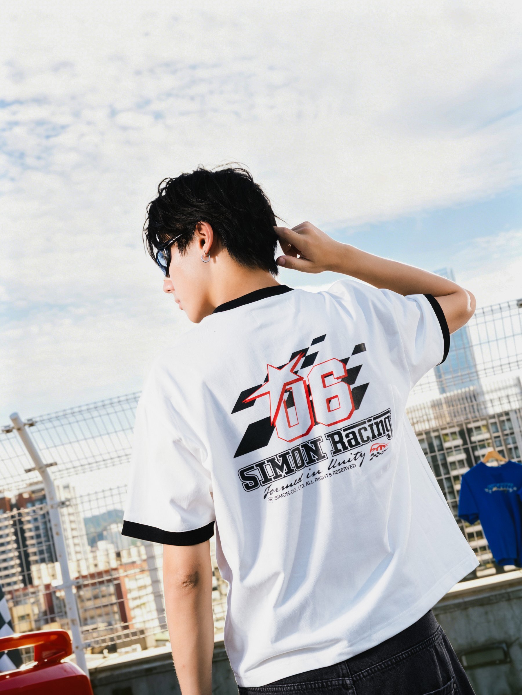 SIMON MADE TS-2630 凝聚車隊 撞色 復古 SORONA BOXY 短T