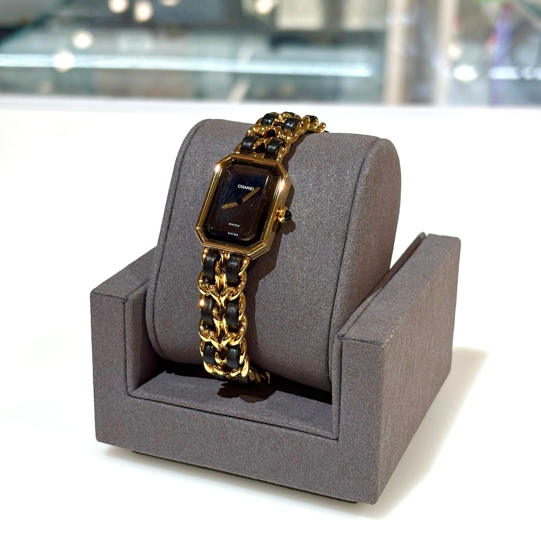 95%NEW二手CHANEL手錶 Premiere M H0001 黑金方糖 石英錶,香奈兒VINTAGE 古董錶 #香榭站正品