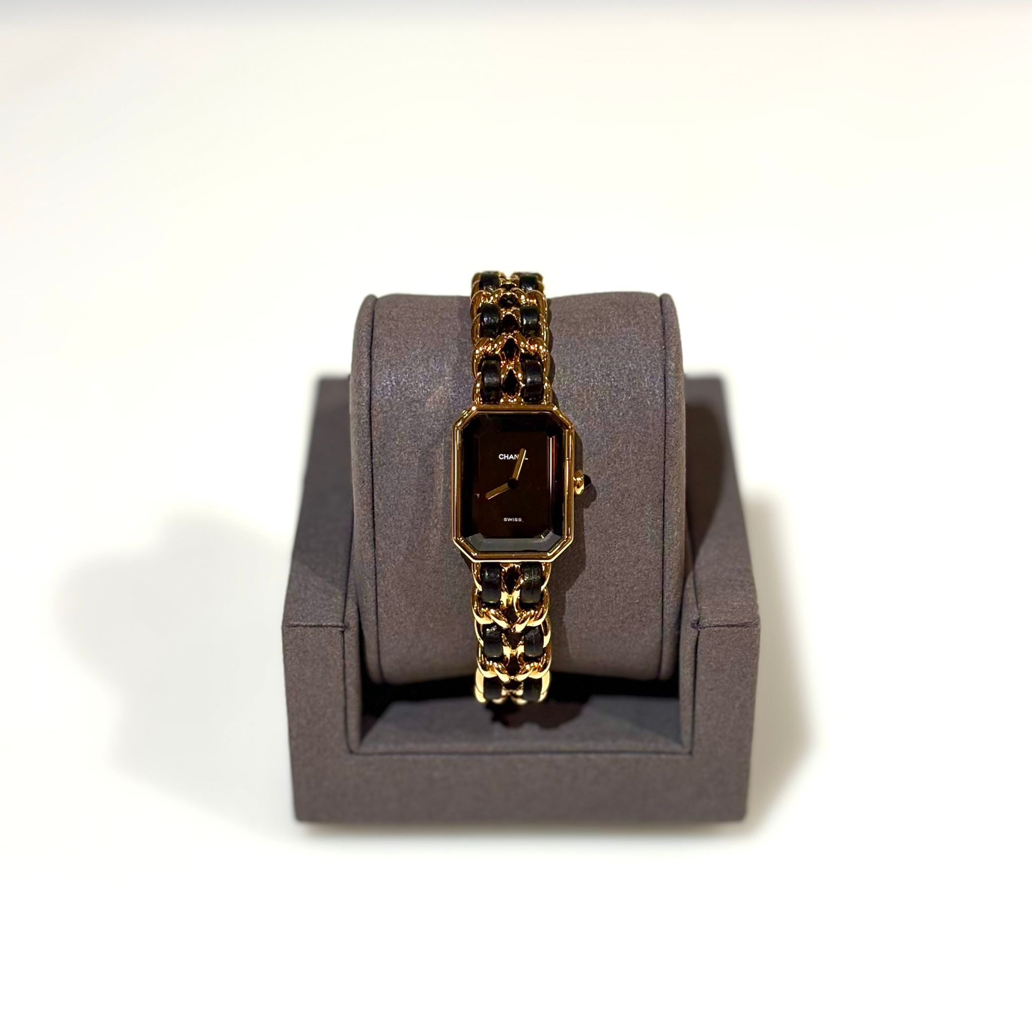 95%NEW二手CHANEL手錶 Premiere M H0001 黑金方糖 石英錶,香奈兒VINTAGE 古董錶 #香榭站正品