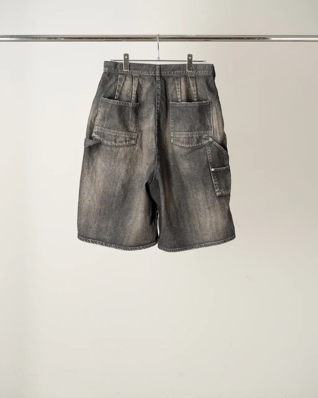 ANCELLM - DENIM PAINTER SHORTS / 2COLORS