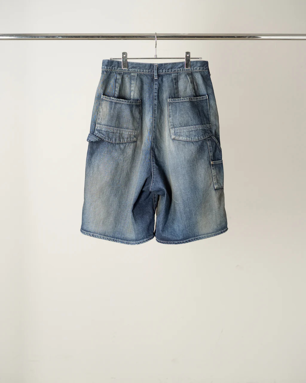 ANCELLM - DENIM PAINTER SHORTS / 2COLORS