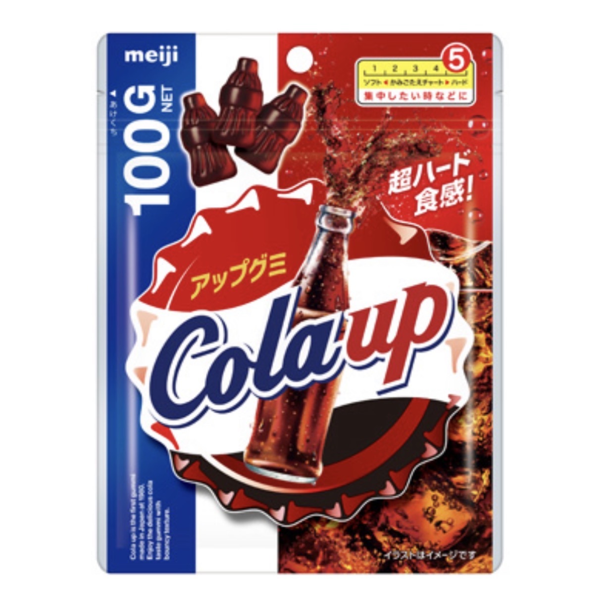 JP 大容量 超硬彈力5度 可樂味軟糖 100g 3959 TK260612