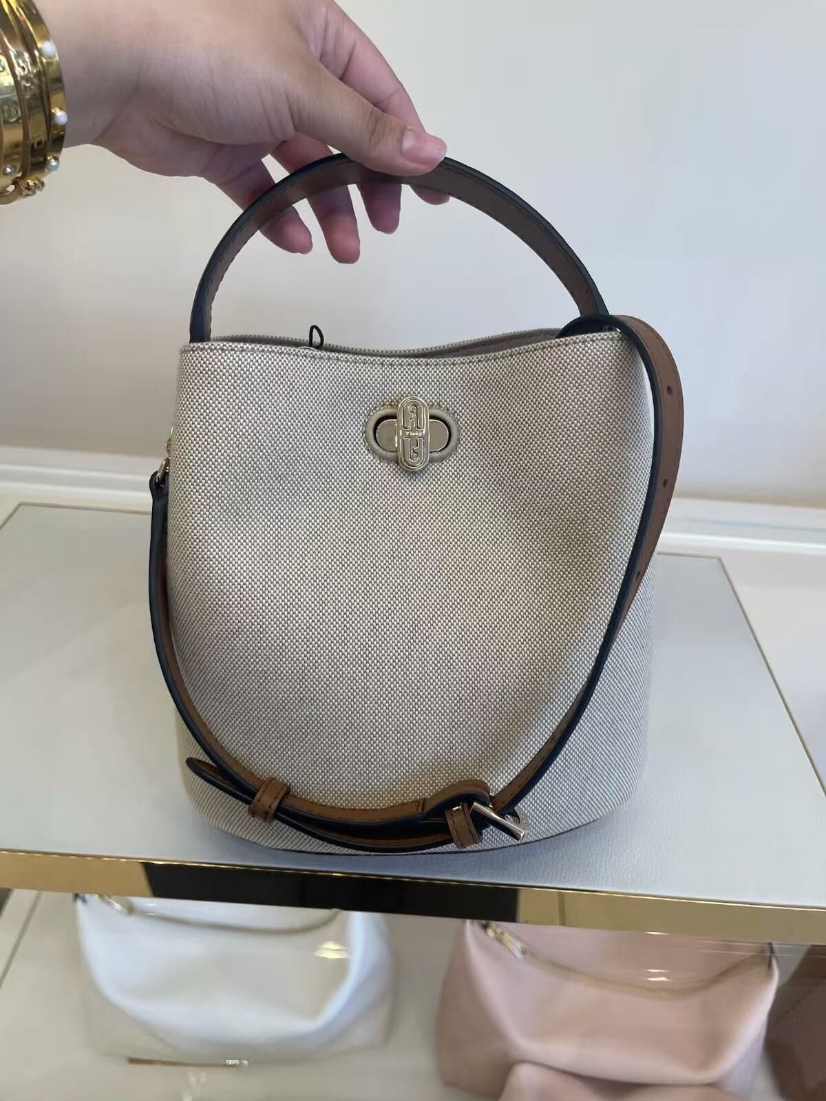【預購】H0612149 Furla Danae 帆布水桶包