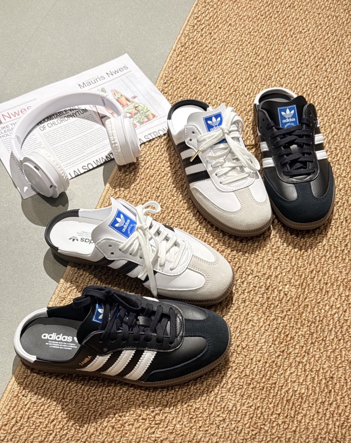 【APAIR】預購 ADIDAS ORIGINAL SAMBA OG MULE 黑白 焦糖底 穆勒鞋 半拖 懶人鞋 LB3814 LB3815