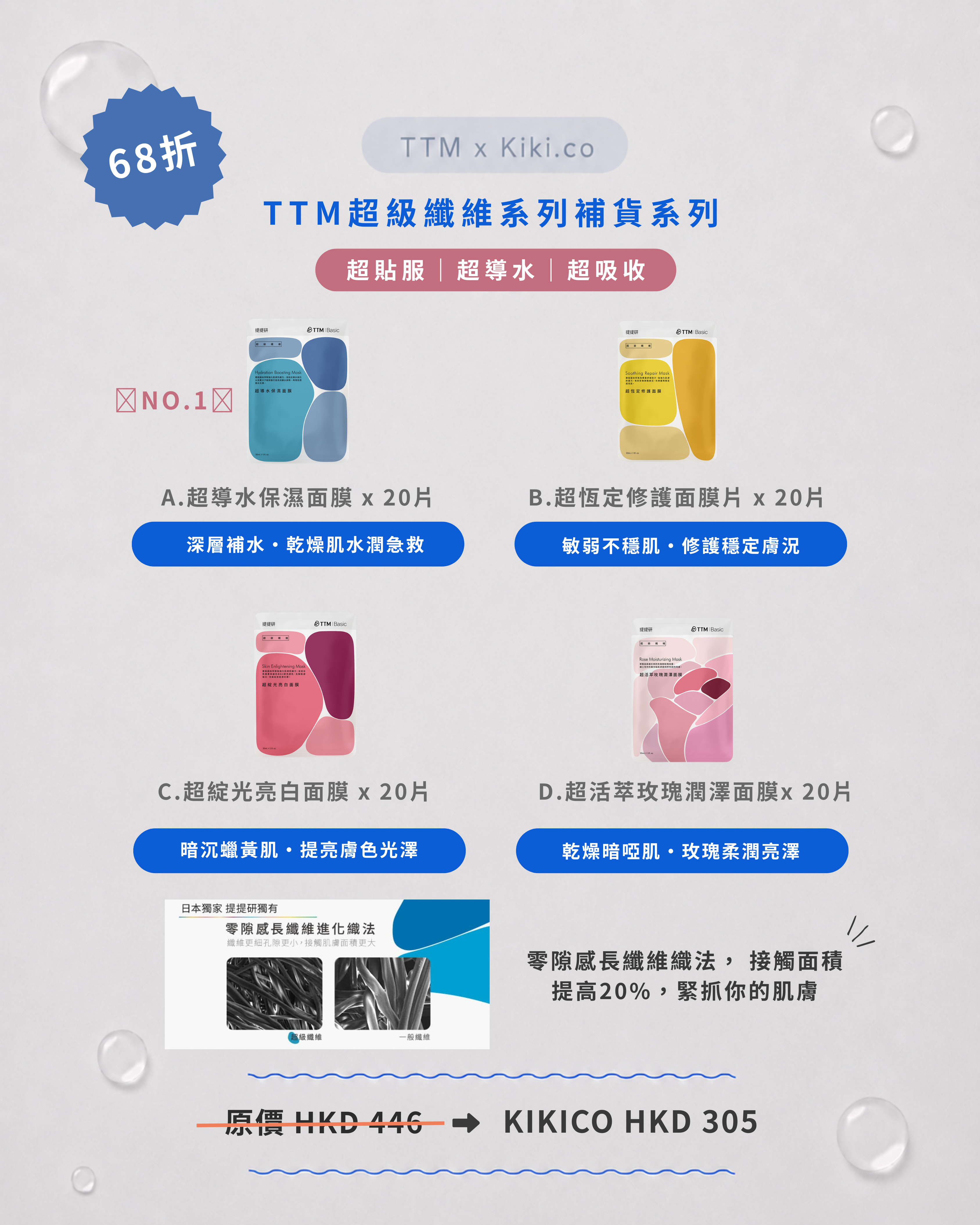 【 CP值新⼿之選 】TTM 超級纖維系列補貨組