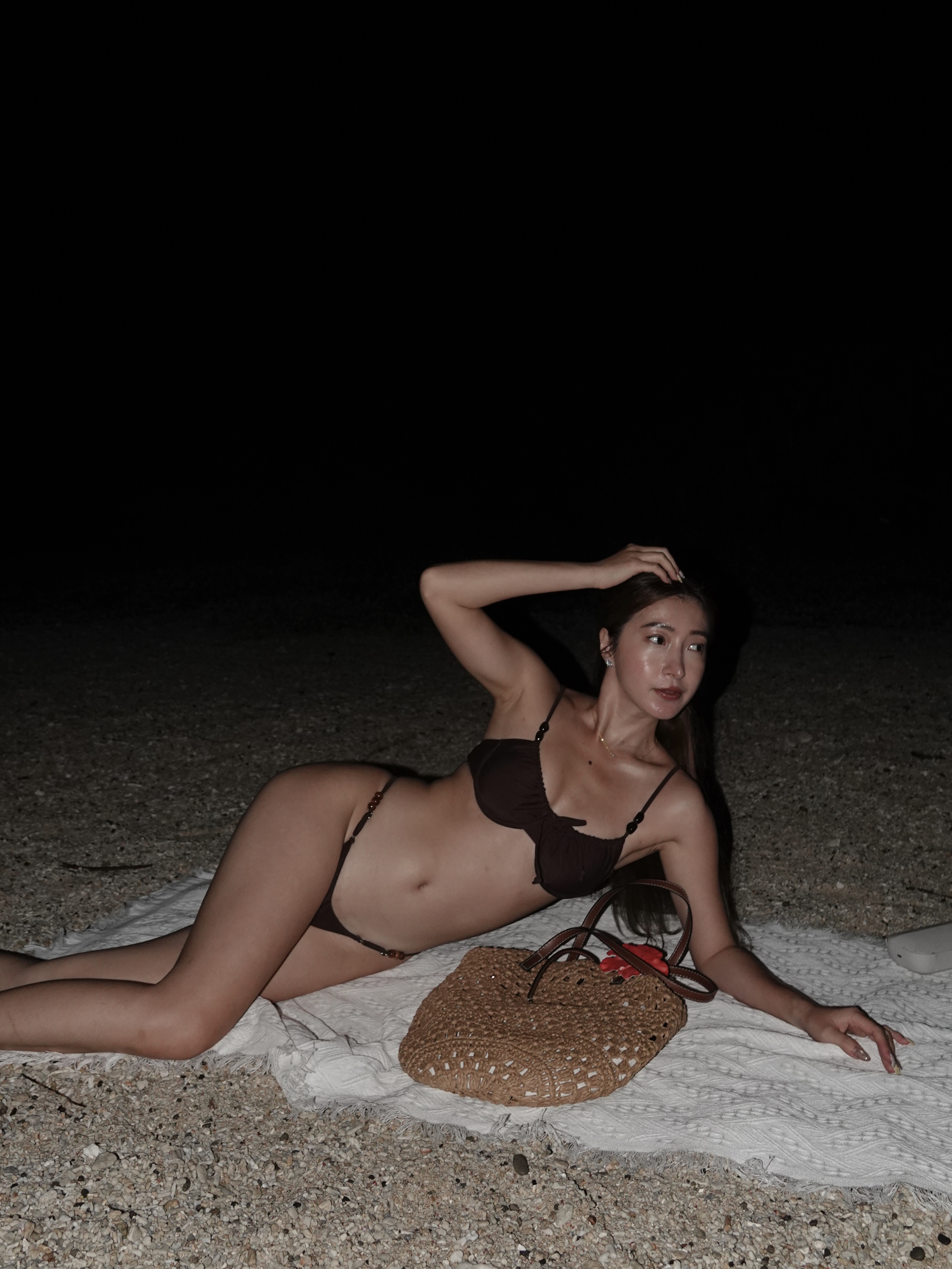棕色串珠鋼圈綁帶Bikini🐻