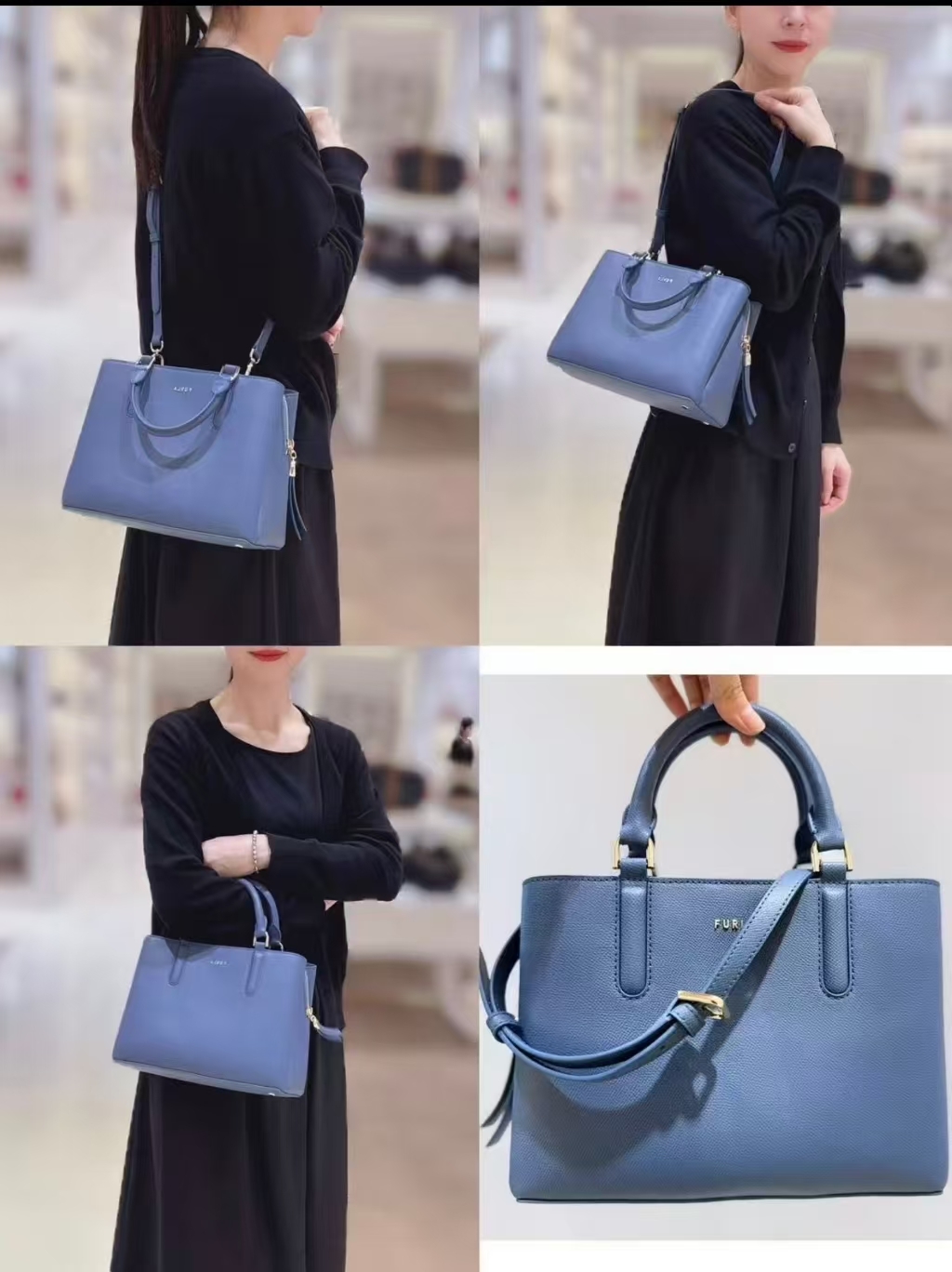 【預購】H0612136 Furla Silvie Satchel 兩用手提包 (藍色)