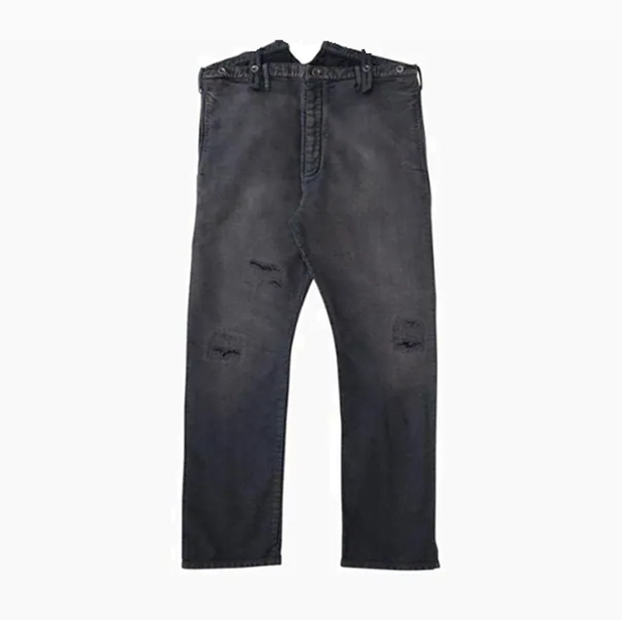 LAST PCS: VISVIM TRAVAILLER BRACES PANTS MOLESKIN - BLACK SIZE 4 PRE ORDER ITEM (預訂中)