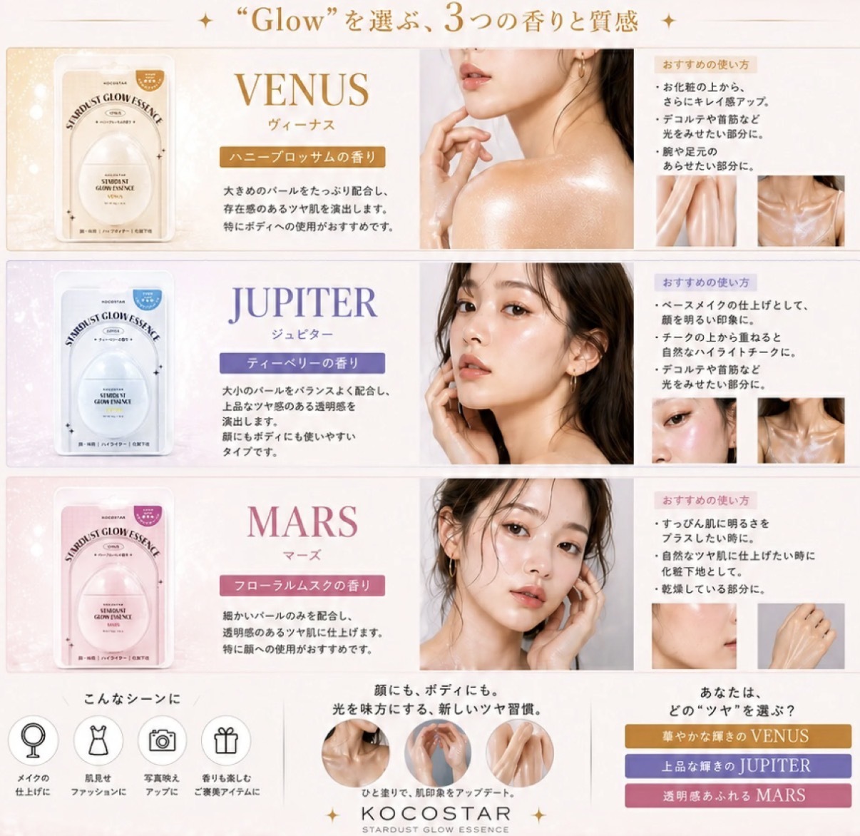 【最新發售】JP KOCOSTAR 身體保濕珍珠香氣精華液 4570 TK260612