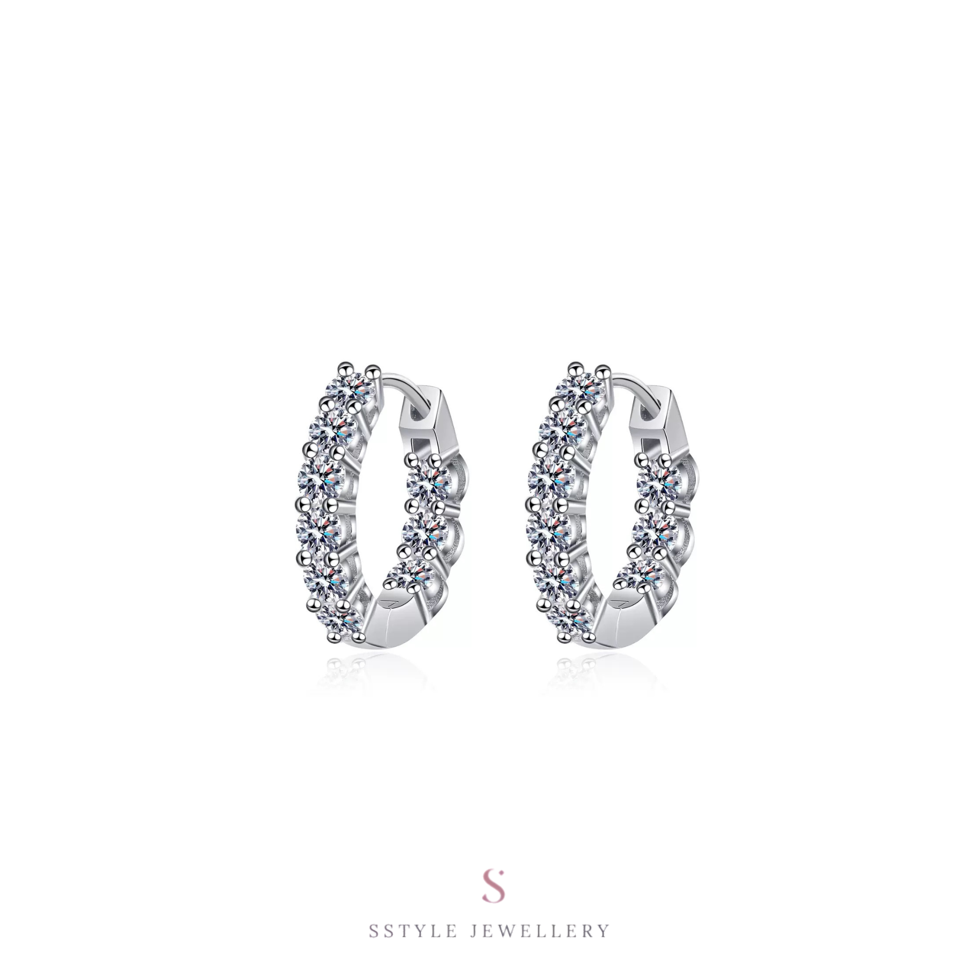 Calista moissanite earrings