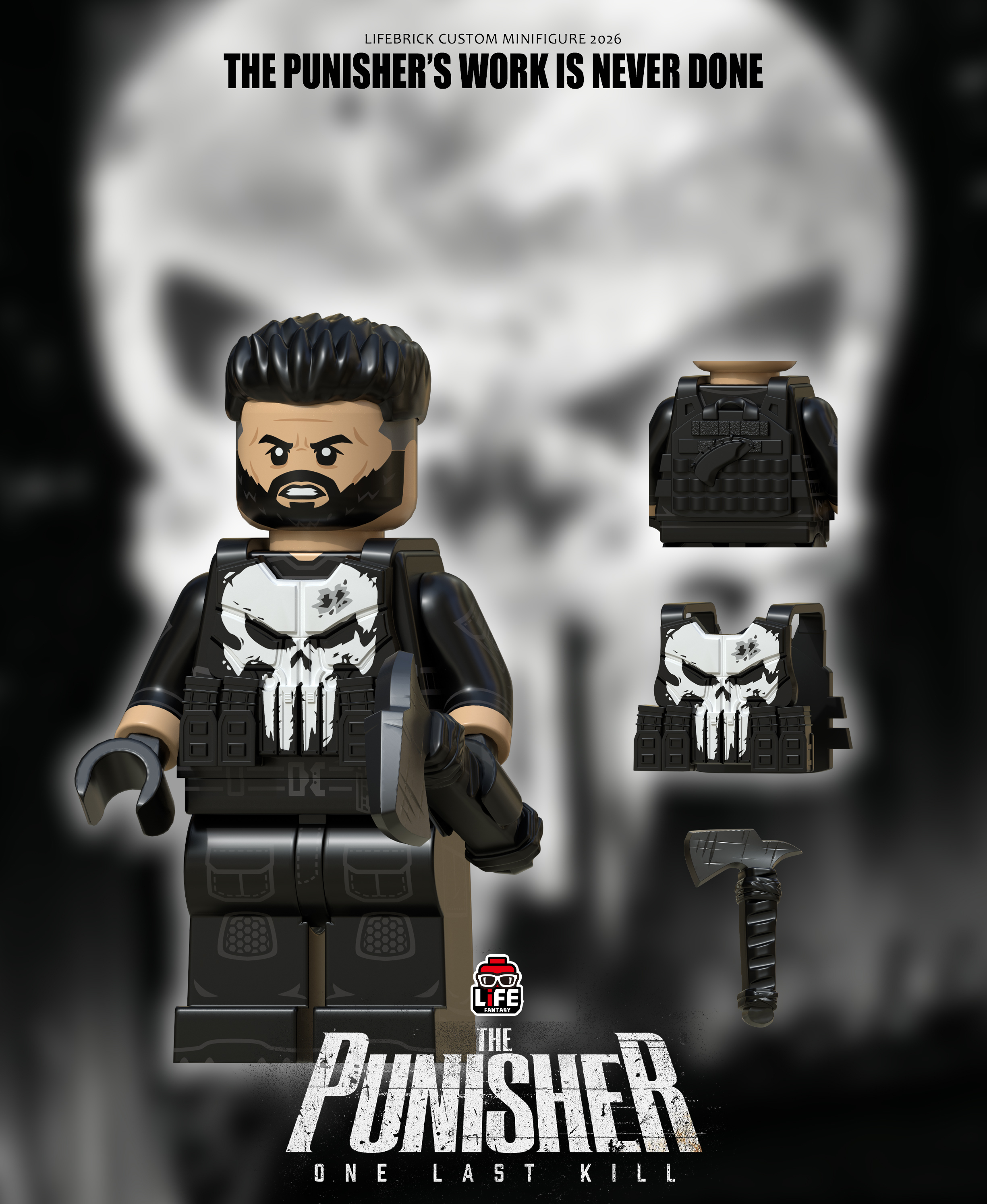 [Life Brick][Preorder] Punisher [PADprinted]