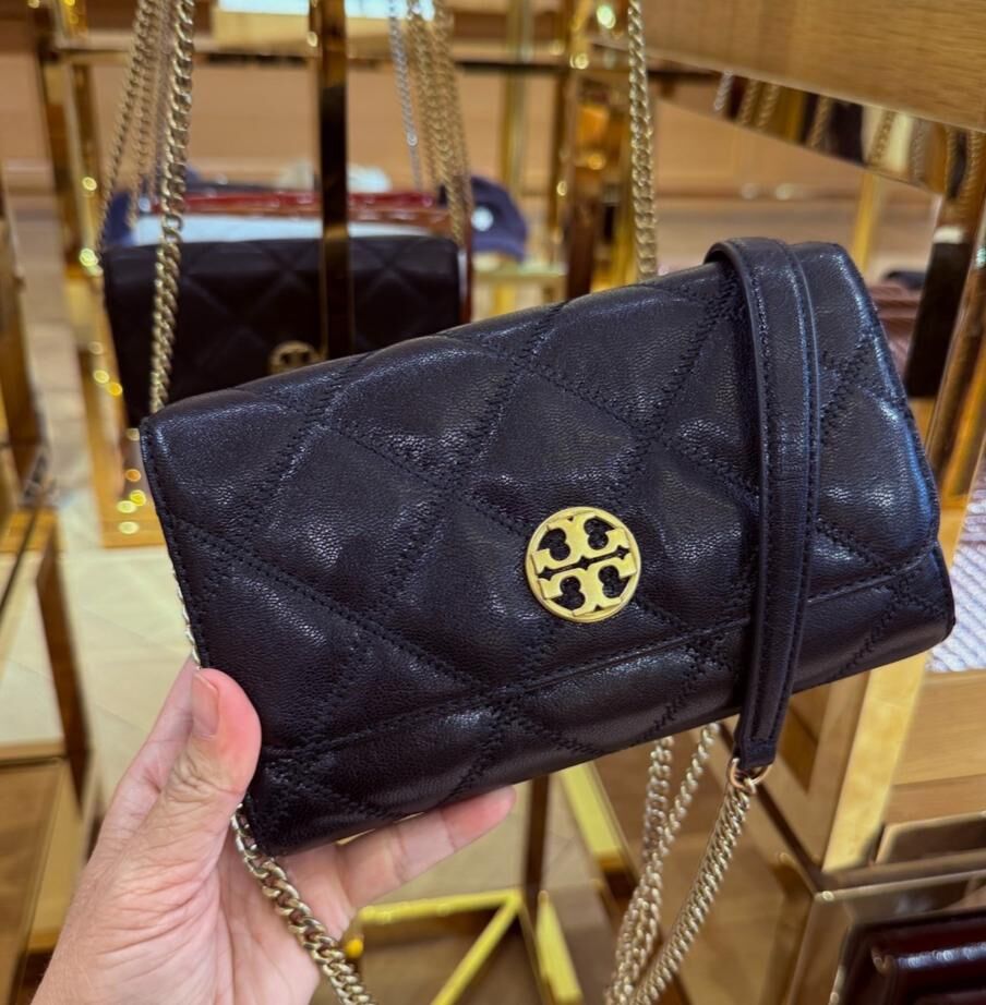 【預購】Tory Burch H0612501 黑色銀包斜孭袋