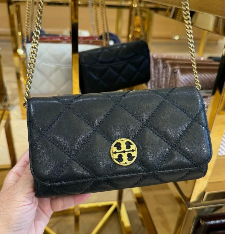 【預購】Tory Burch H0612501 黑色銀包斜孭袋