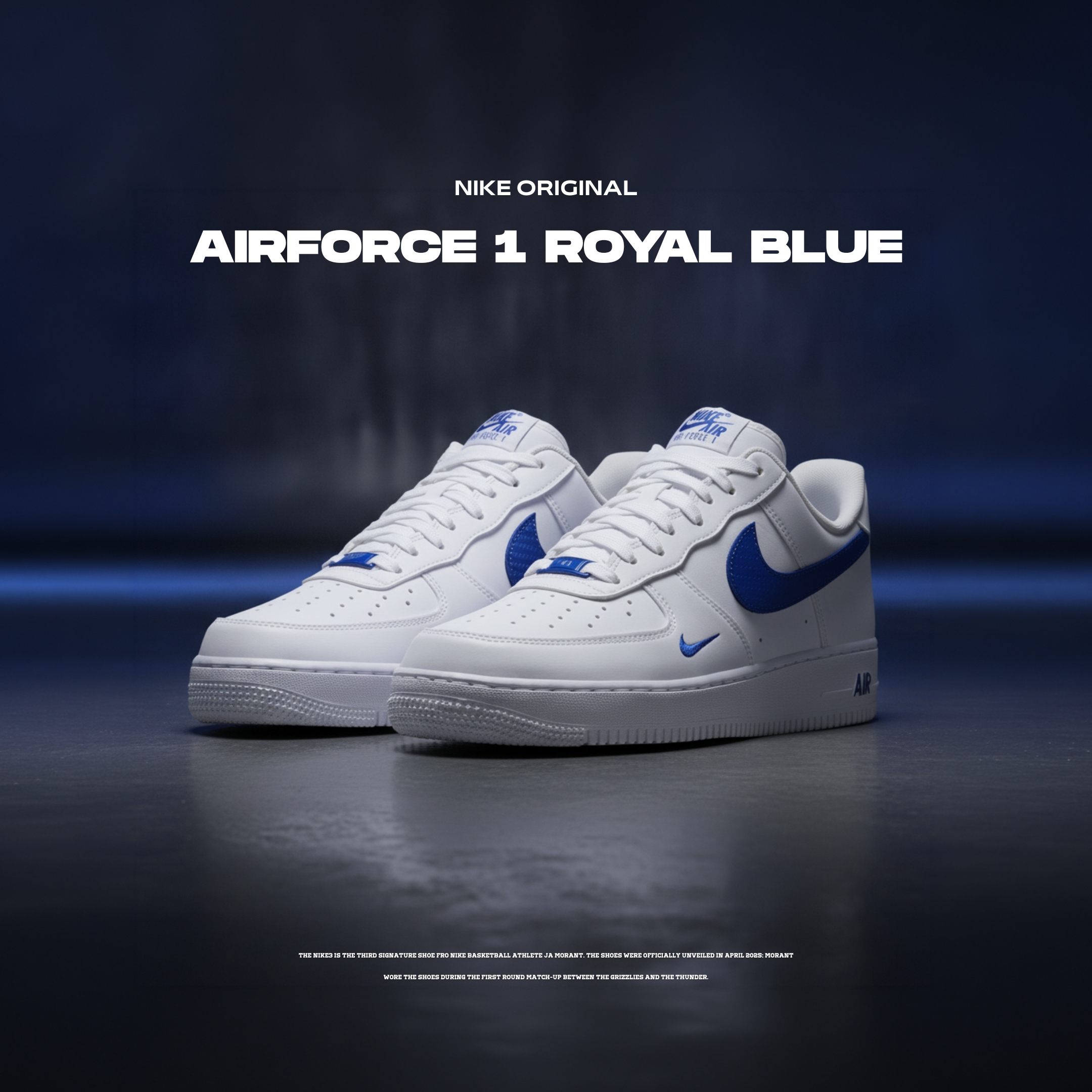 NICEDAY 代購 Nike Air Force 1 Low Royal 皇家藍 藍 深藍 小勾 AF1 IV5732-100
