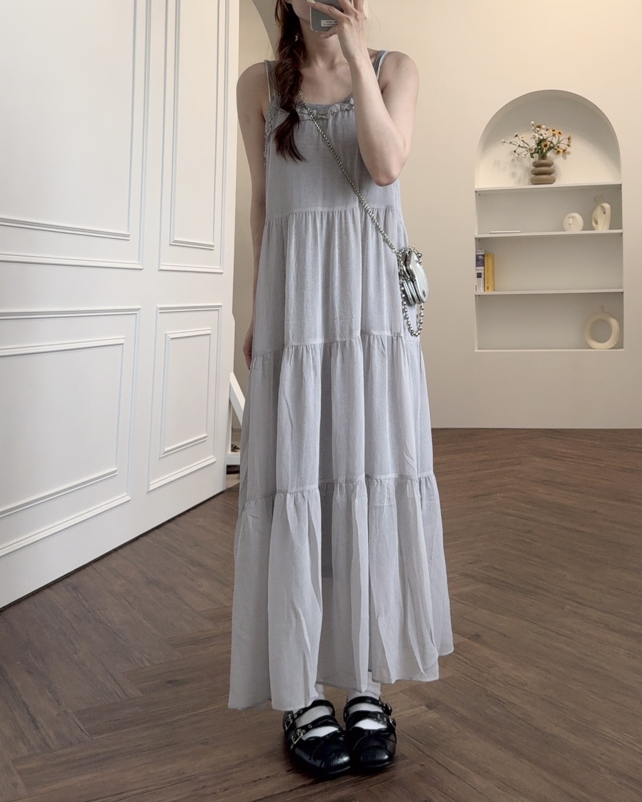 法朵Fado shop｜雙層細肩蛋糕裙洋裝 9785005 三色