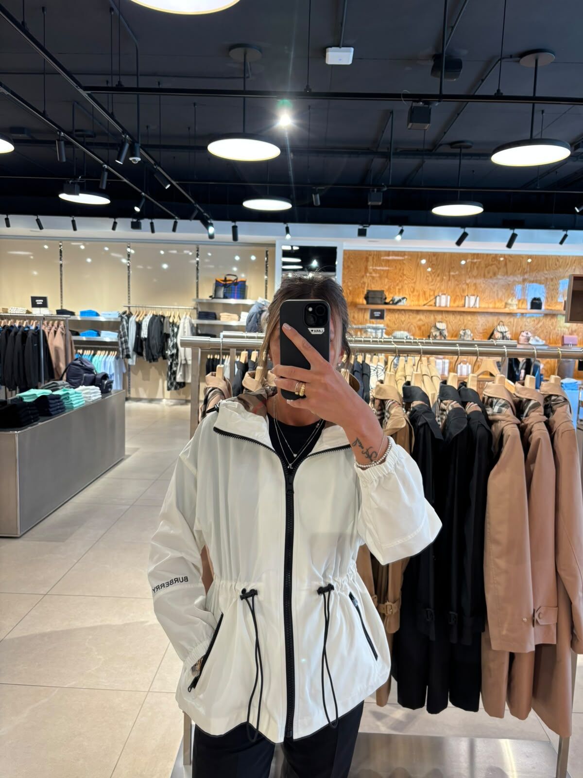 LYS01919 Burberry 連帽索繩束腰防風外套