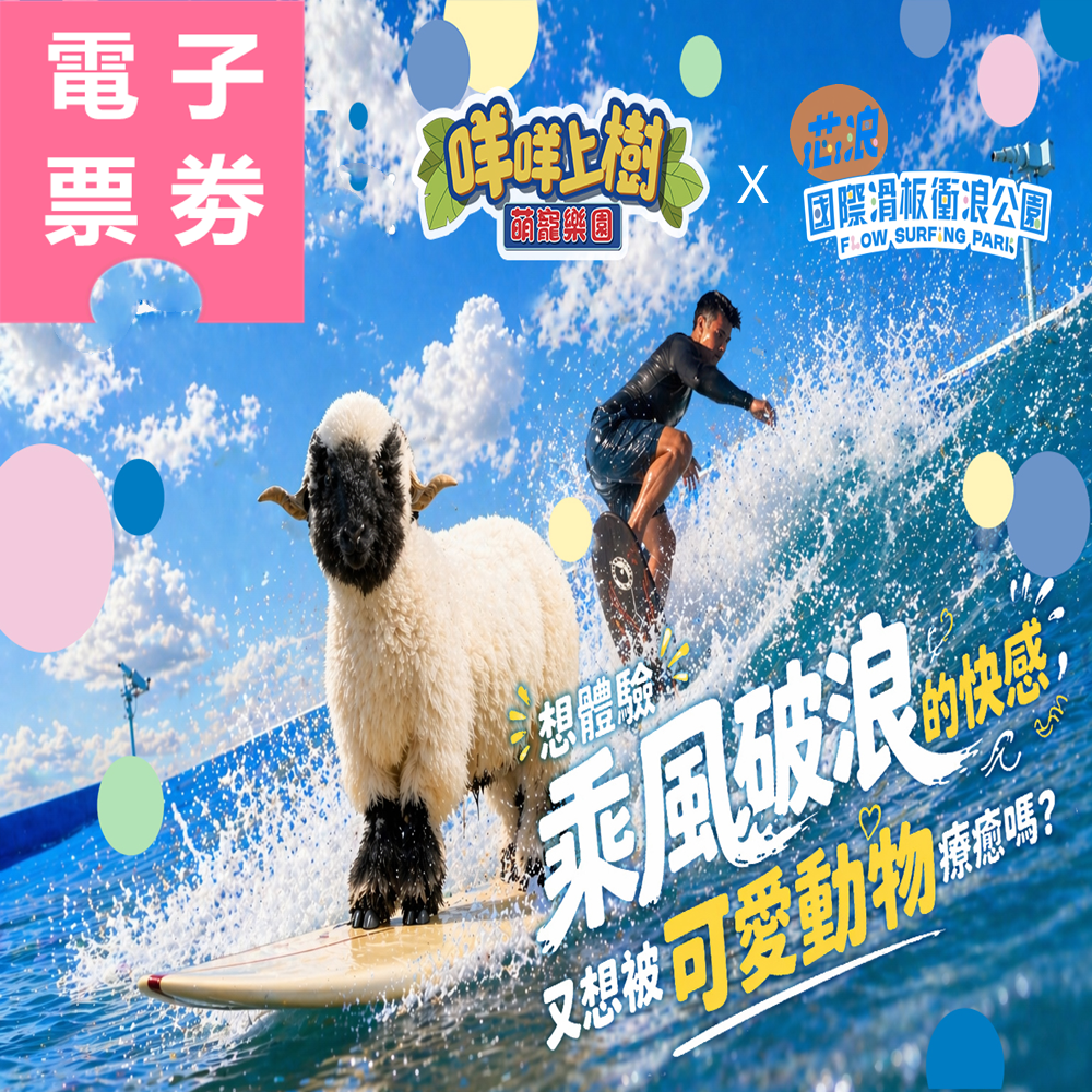 【電子票劵】嘉義｜芯浪國際滑板衝浪水公園 滑板衝浪暢遊券 Ⓕ