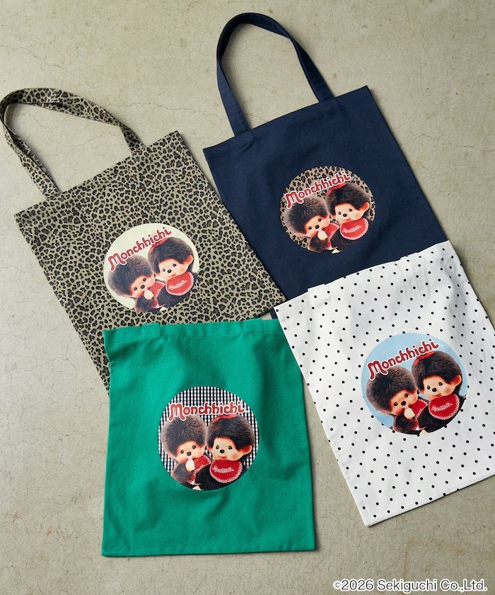 限時折扣預購┃Monchhichi 夢奇奇 豹紋 帆布包 托特包