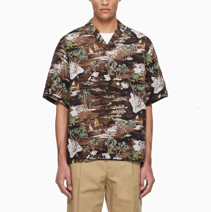 LAST PCS: WACKO MARIA HAWAIIAN SHIRT S/S #DK.BROWN [25SSE-WMS-HI04] - DK.BROWN PRE ORDER ITEM (預訂中)