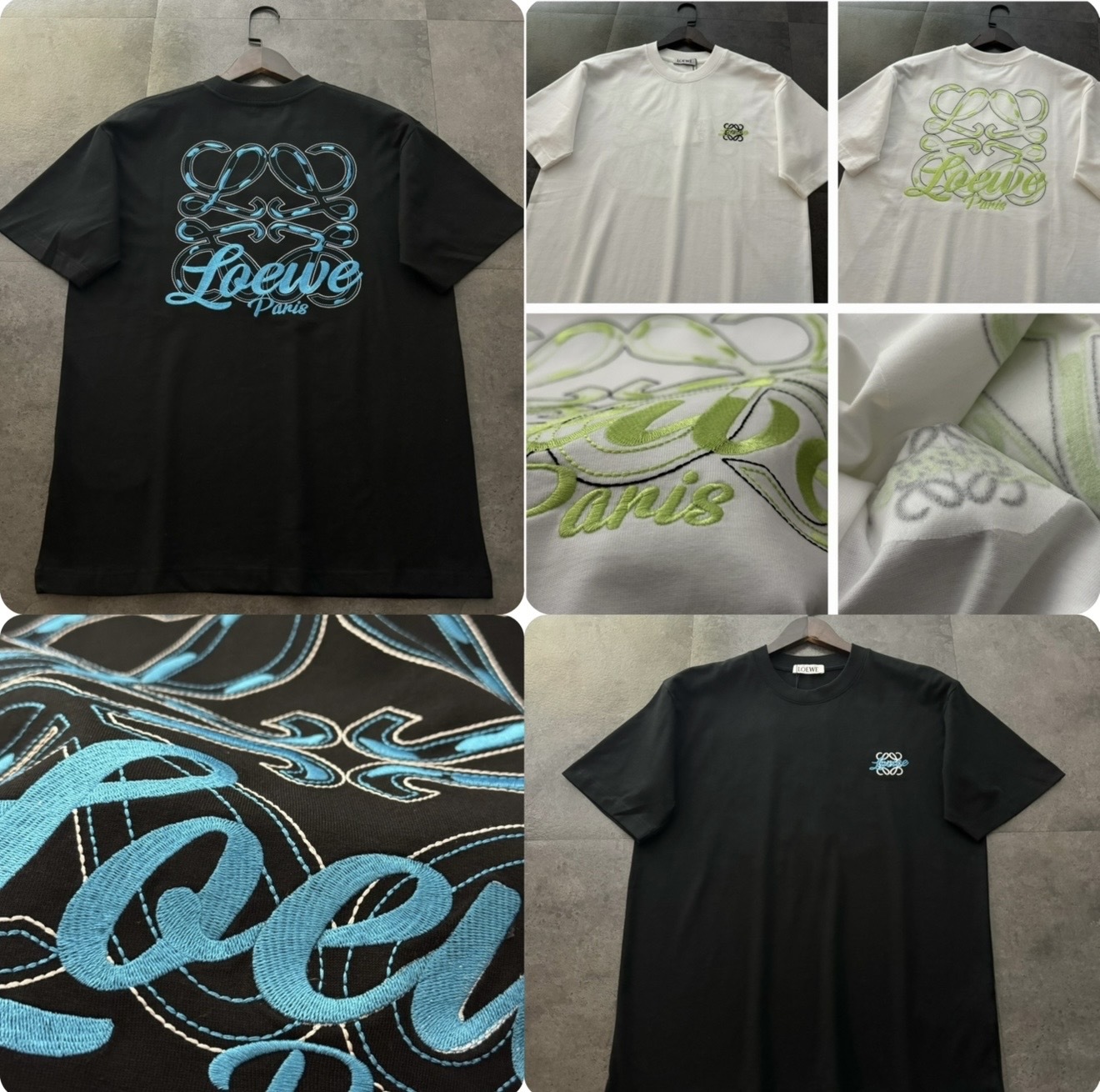 原單 Loe*we 背部大刺繡Logo圓領短袖Tee- 26310582