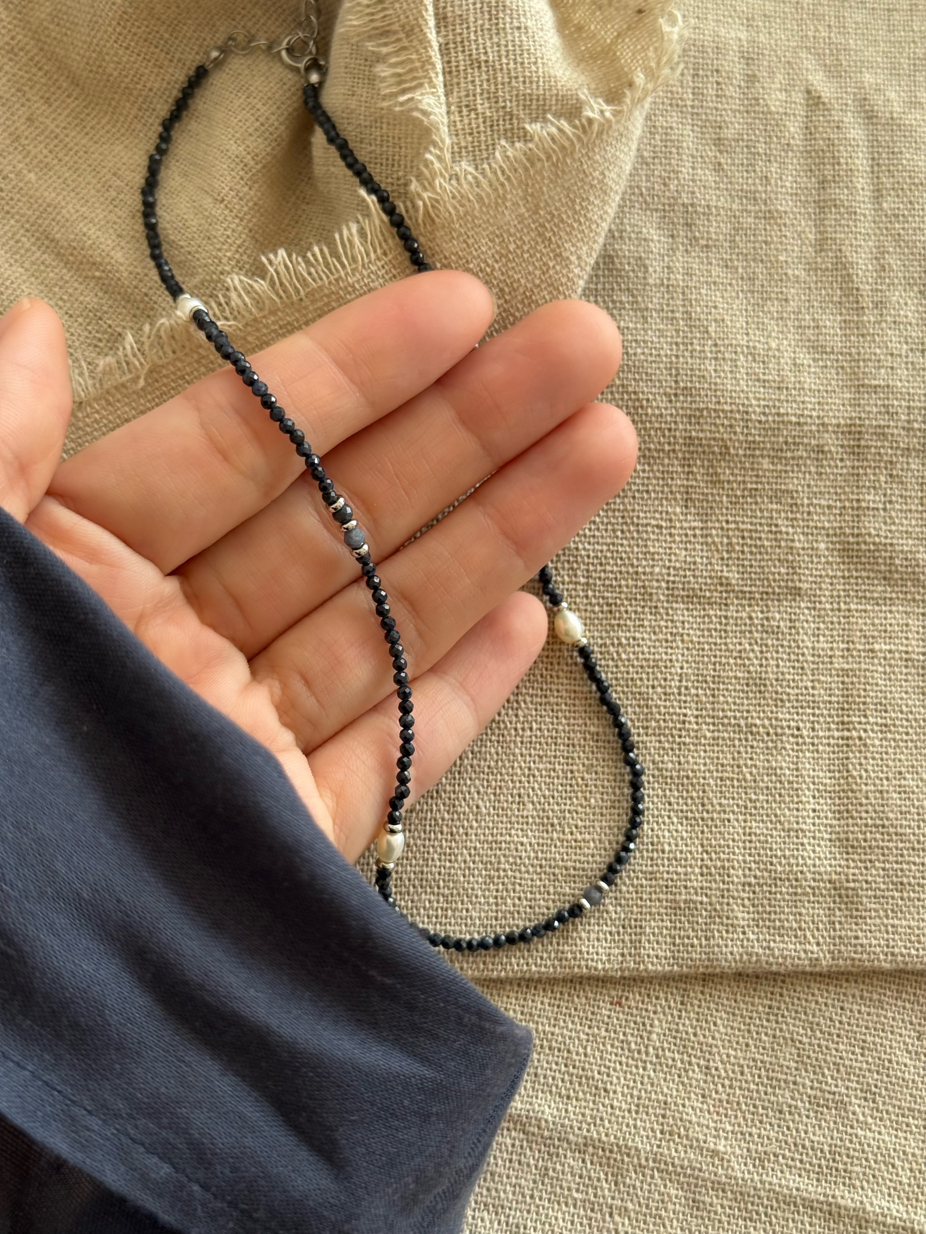 Yoake Deep Sea Pearls Necklace｜深海之光 藍寶石珍珠項鏈