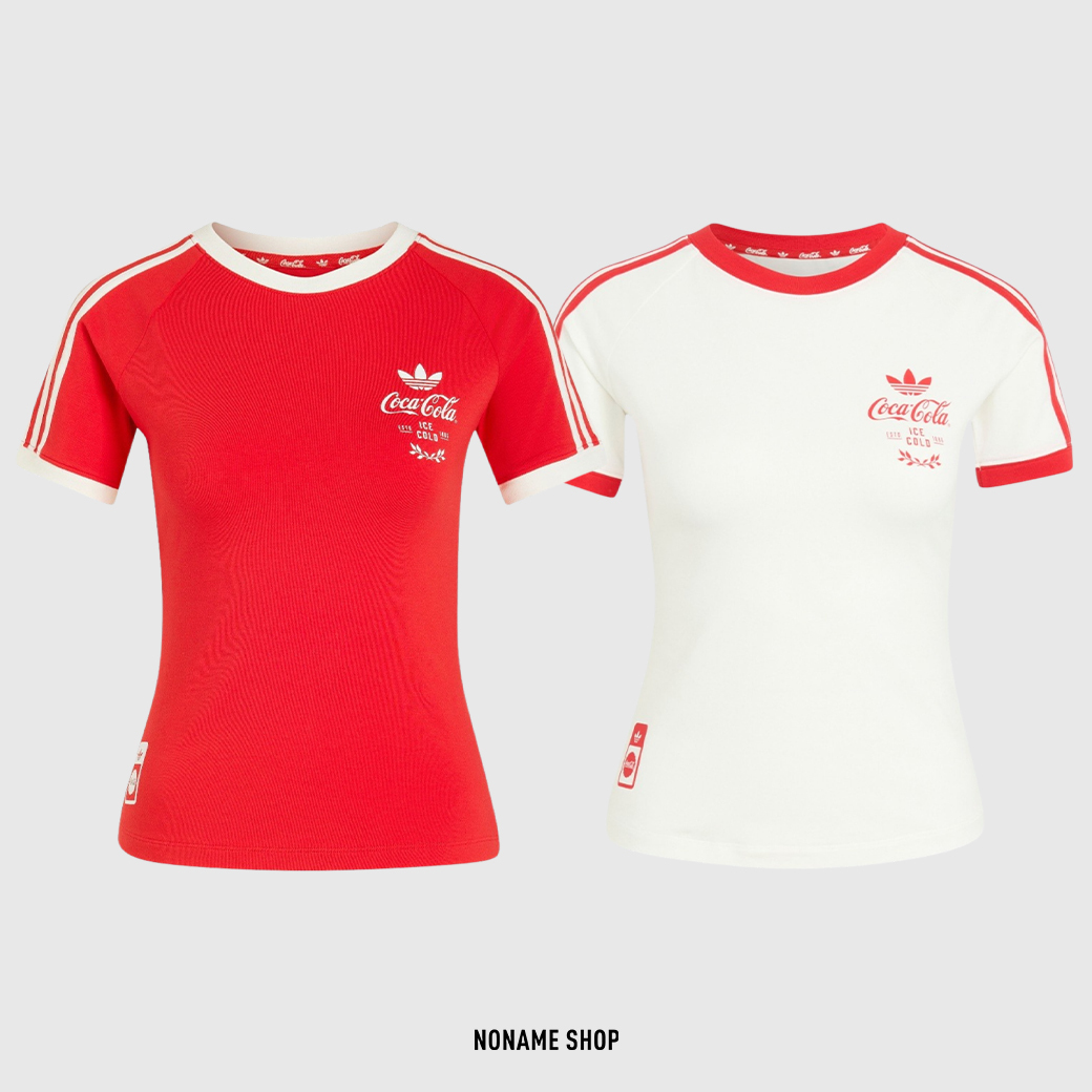 ADIDAS X COCA COLA 可口可樂 聯名款 權恩妃同款 合身 修身 三葉草 短T 兩色 (女款)