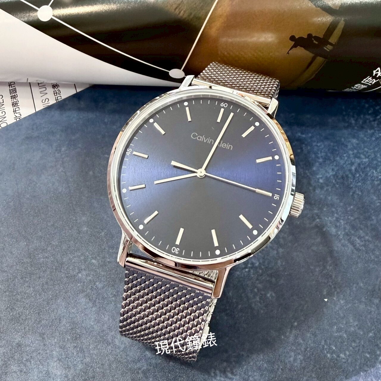【CALVIN KLEIN】ck極簡三針米蘭帶款CK25200045 42mm 現代鐘錶
