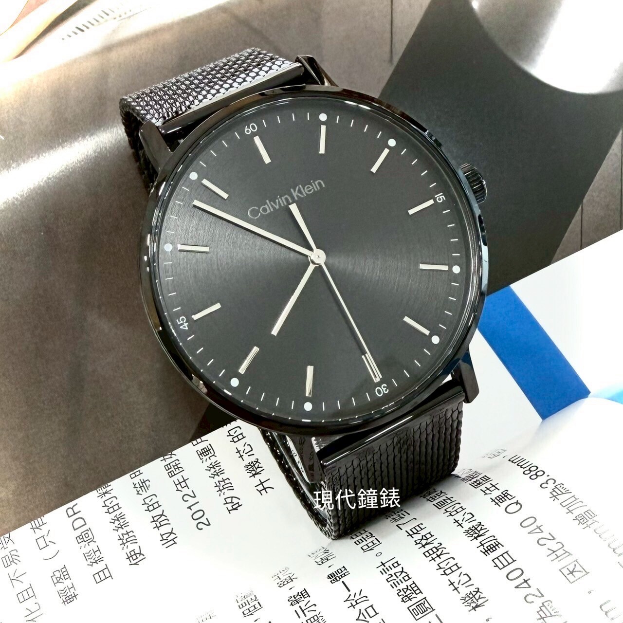 【CALVIN KLEIN】ck極簡三針米蘭帶款CK25200046 42mm 現代鐘錶