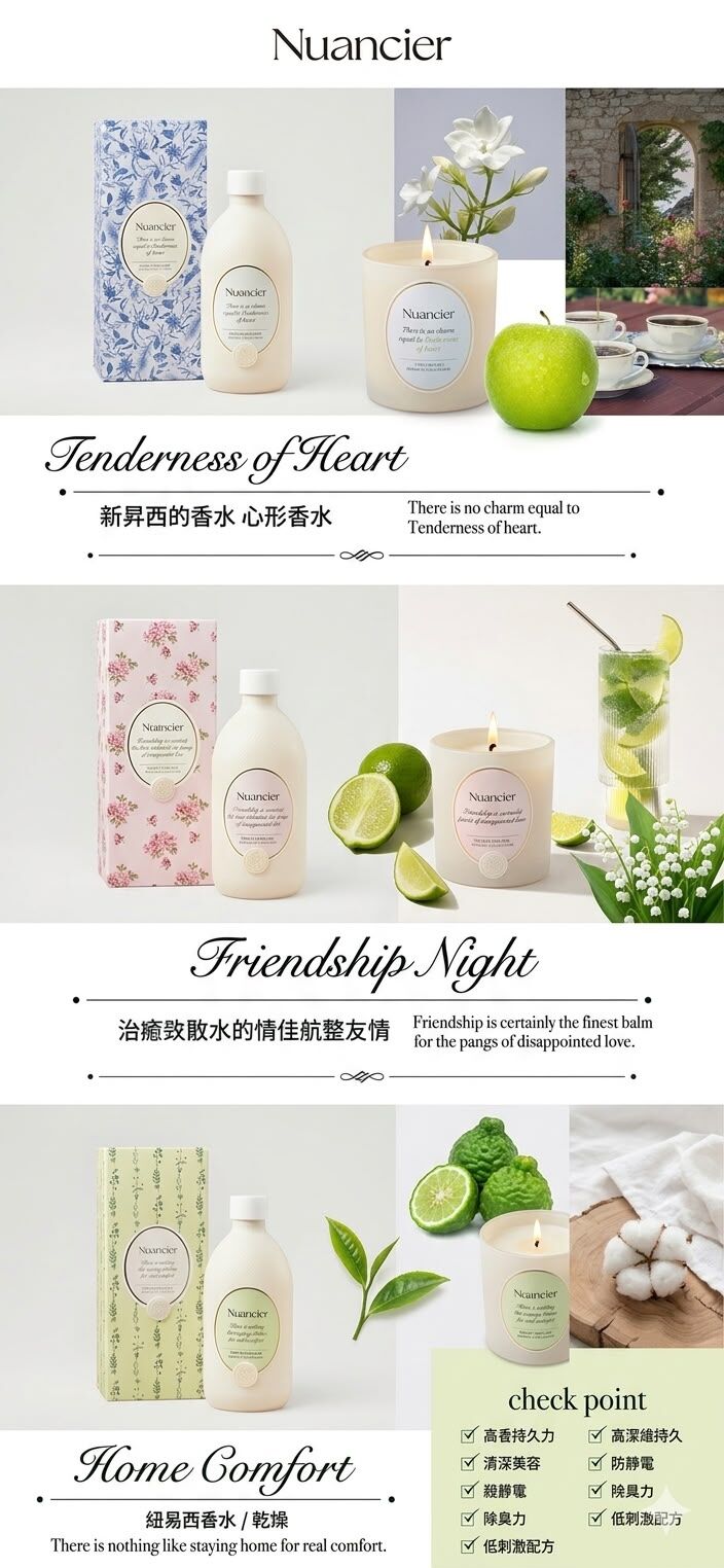 UC67 NUANCIER紐昂希 👗衣物除皺香水500ML  黑茶香/ 柑橘香  / 清香 $219