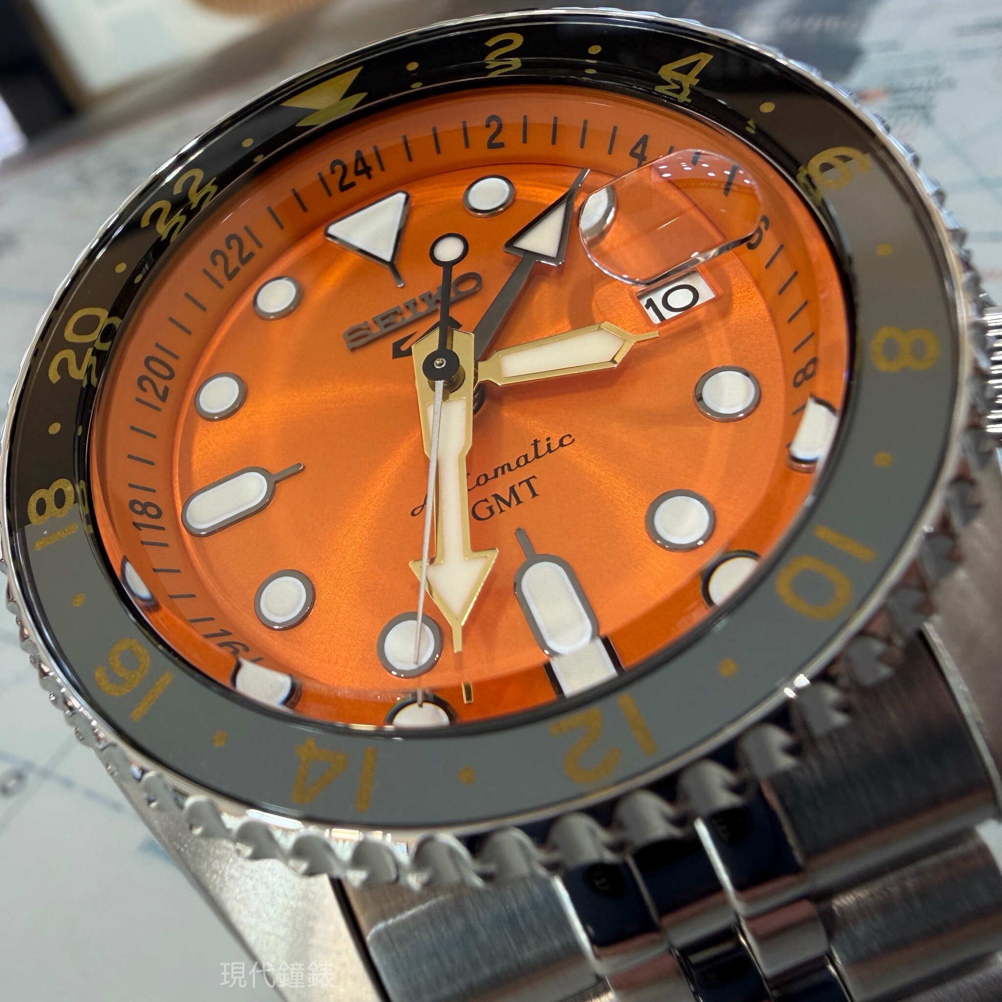 【SEIKO 精工】5 Sports系列 GMT雙時區機械錶4R34-00A0U 42.5mm 現代鐘錶