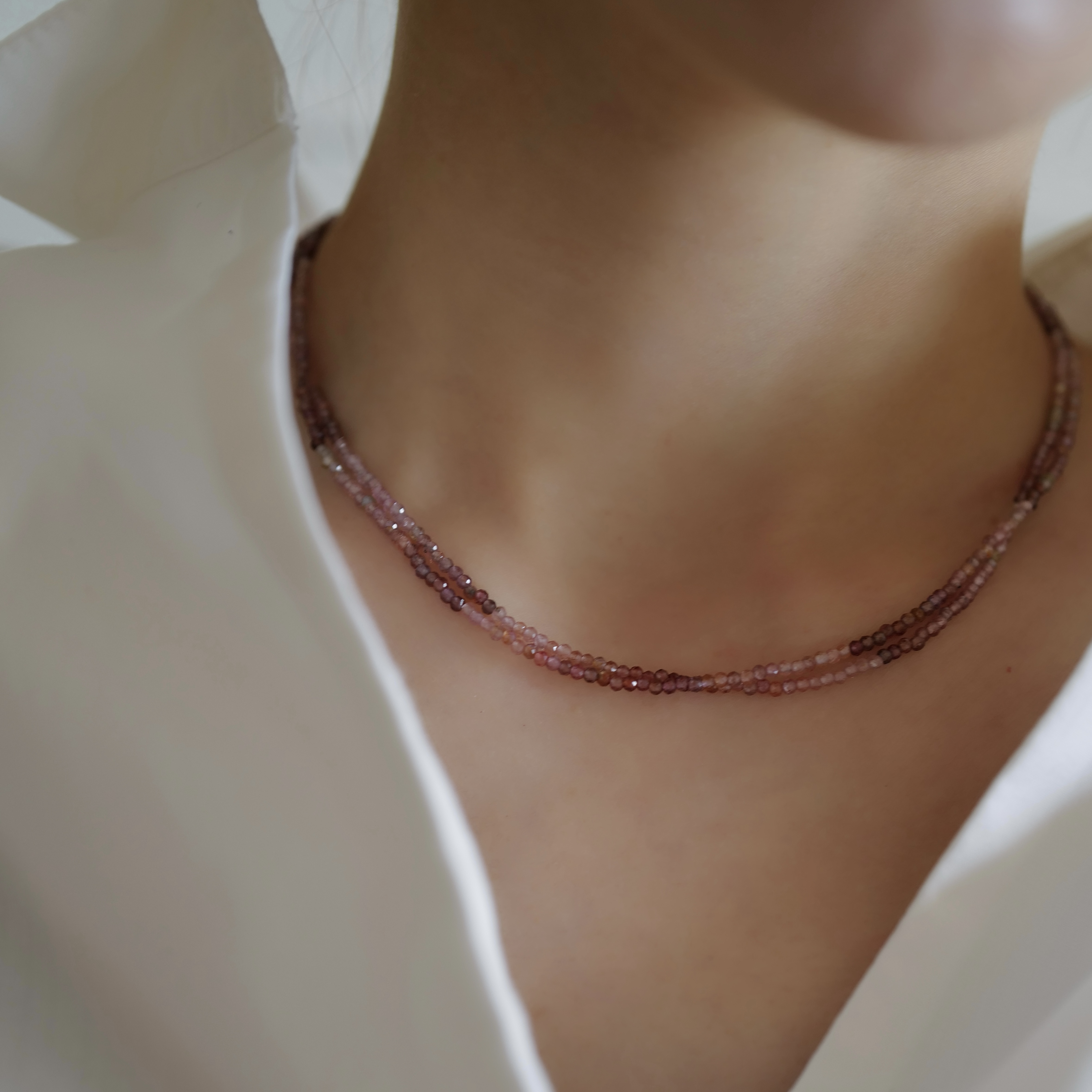 Misty Rose Pink Spinel｜迷霧玫瑰 粉尖晶項鏈