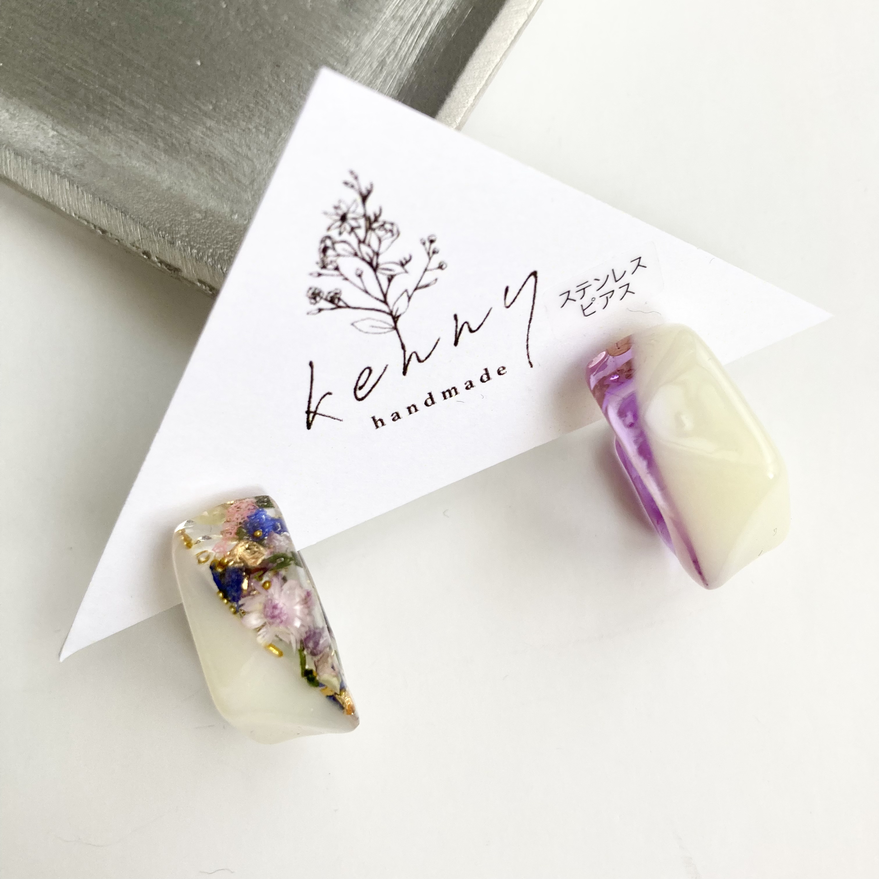[kenny handmade] 琥珀糖圈圈耳環 | 粉 | 耳夾 | NO.063
