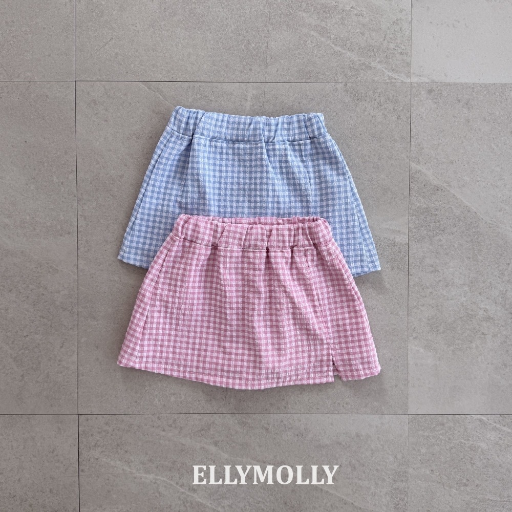 Ellymolly 迷霧格紋褲裙 / 2色
