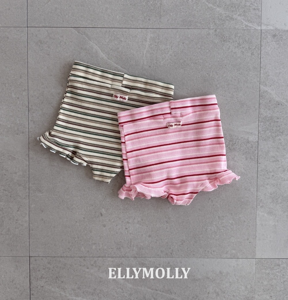 Ellymolly 果凍條紋波浪短褲 / 2色