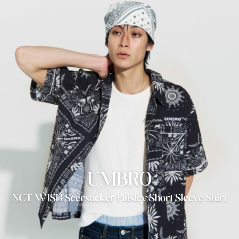 【代購】UMBRO Seersucker Paisley Short Sleeve Shirt 泡泡紗變形蟲短袖襯衫 韓系夏日襯衫