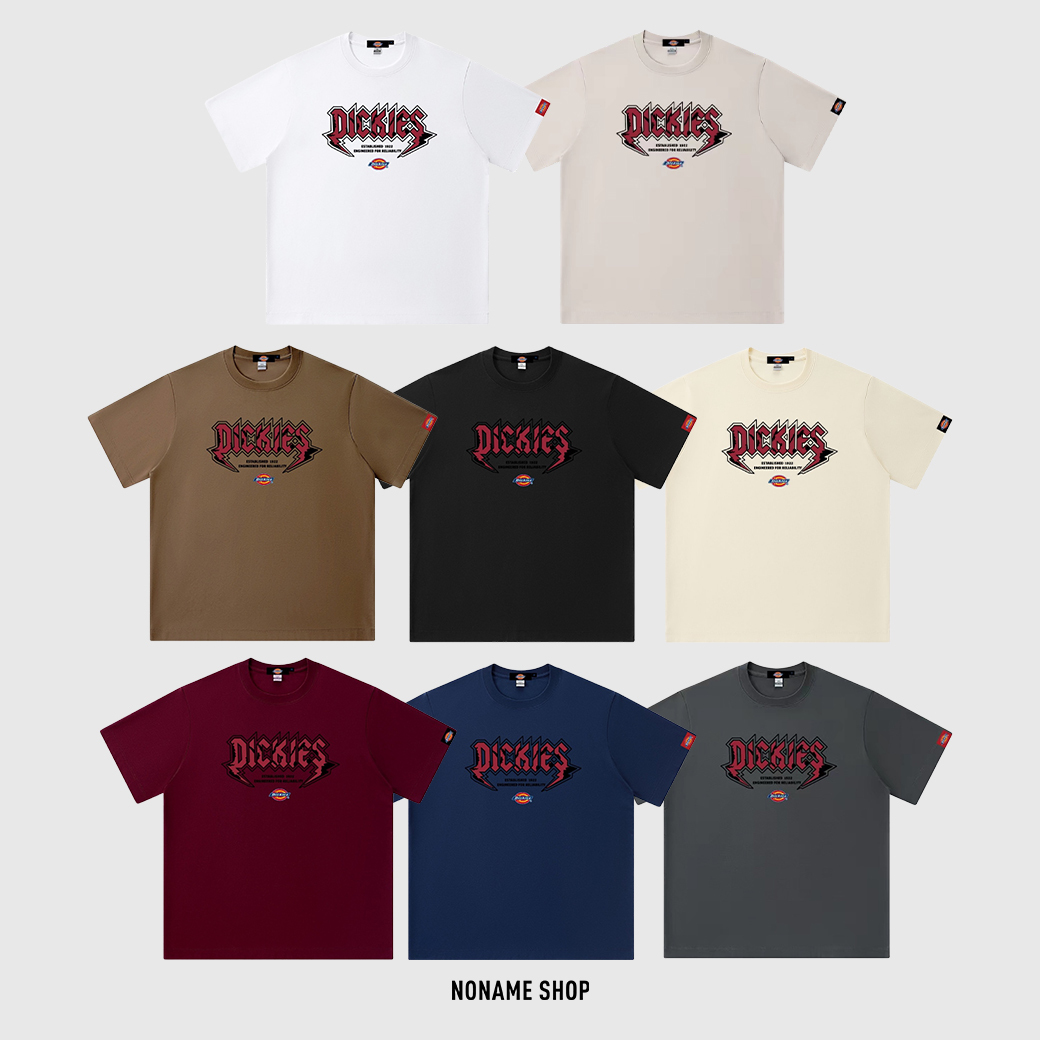 DICKIES 復古 破裂感 字母 LOGO 短T 八色 (男/女同款)