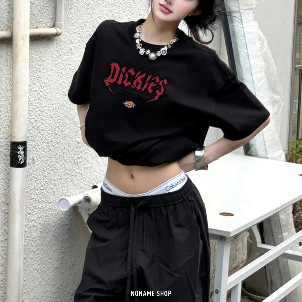 DICKIES 復古 破裂感 字母 LOGO 短T 八色 (男/女同款)