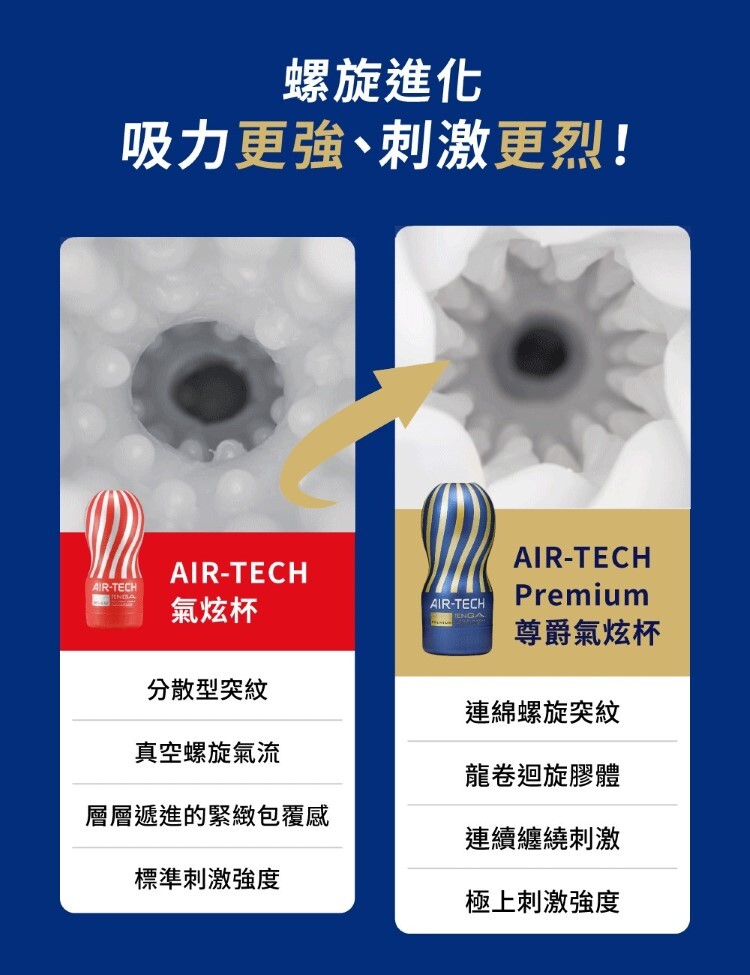TENGA AIR-TECH Premium 尊爵氣炫杯 重複性使用飛機杯 自慰杯 自慰套