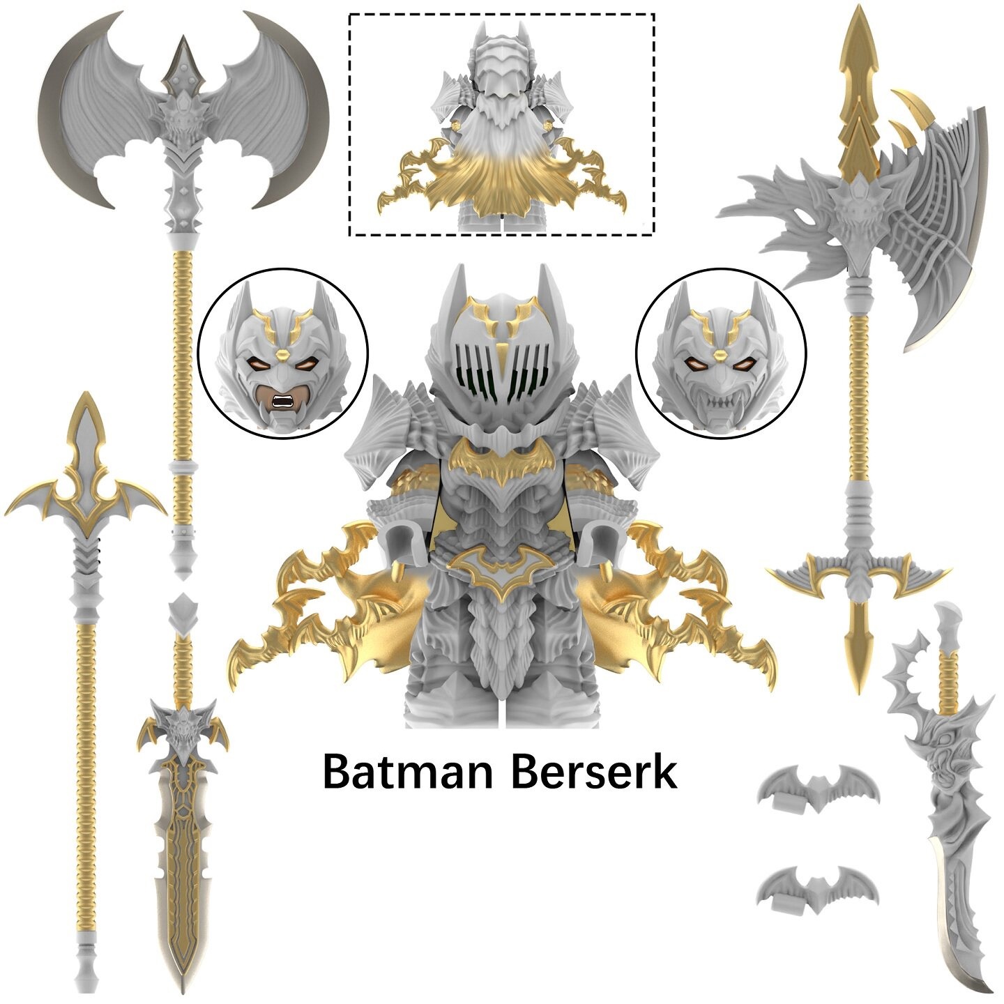 Batman Berserk DC Custom Minifigures Minifigs Fit Lego LE21